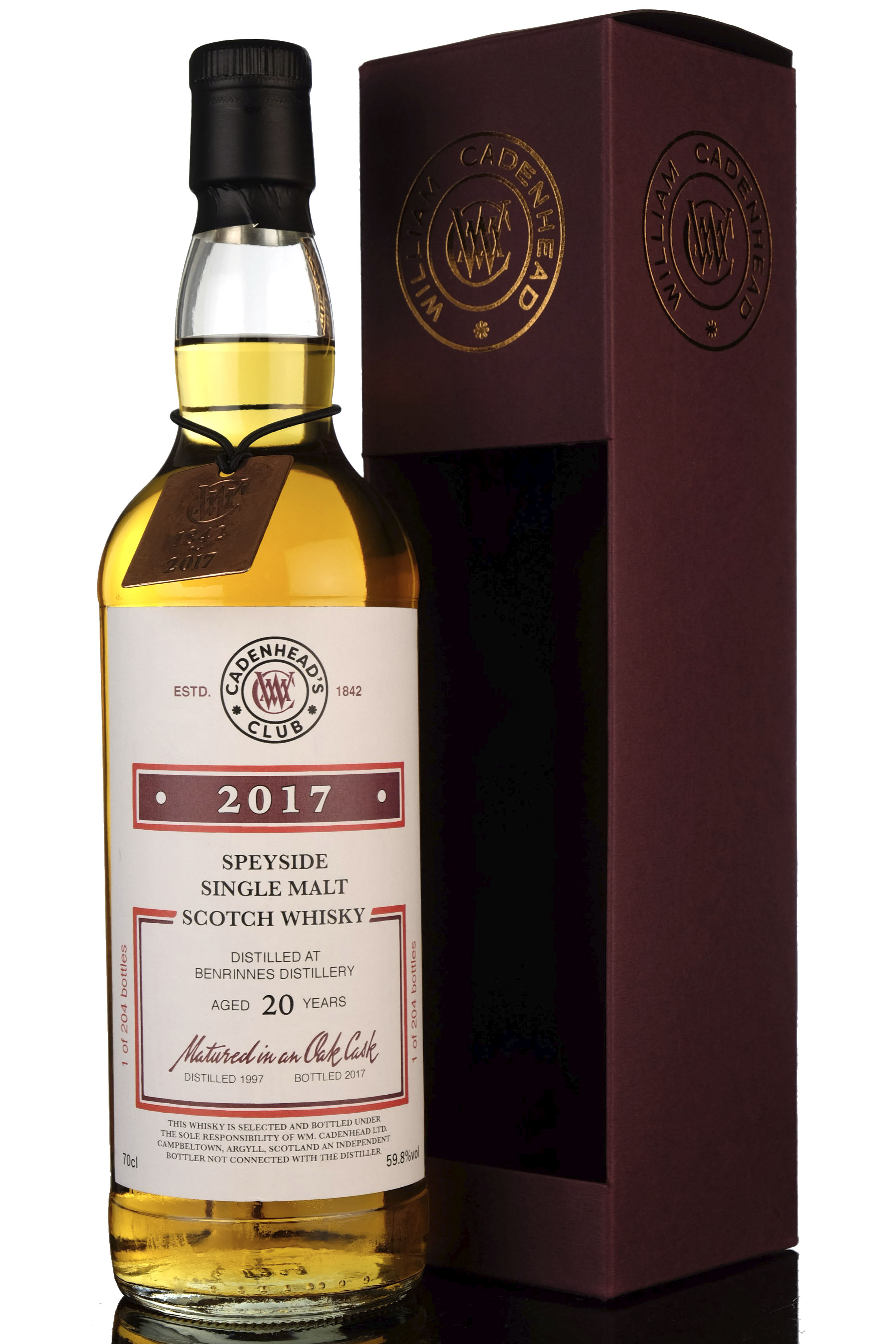 Benrinnes 1997-2017 - 20 Year Old - Cadenheads Club - 175th Anniversary