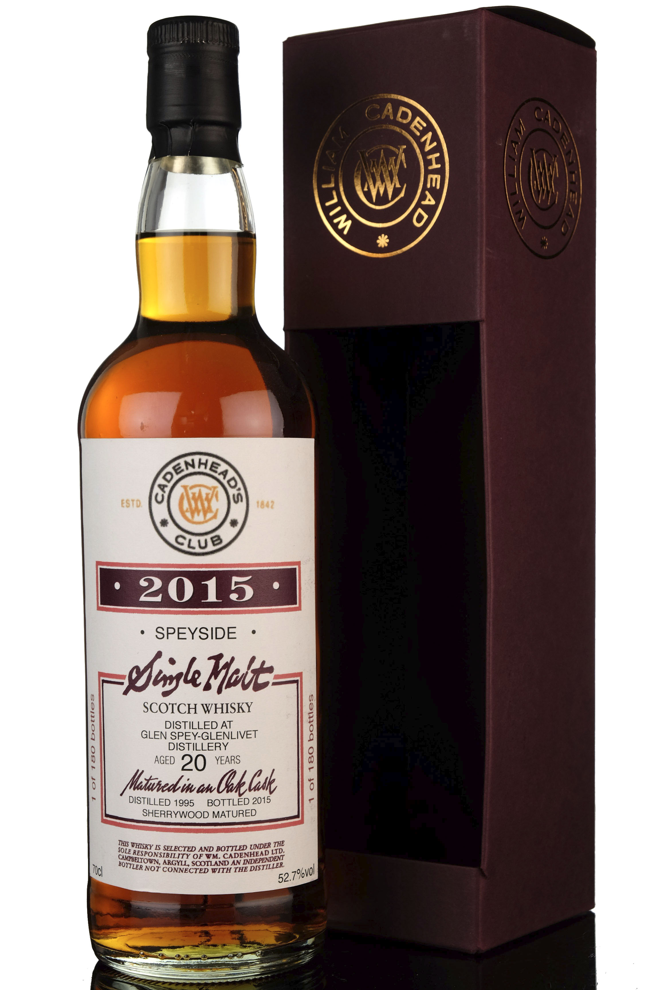 Glen Spey-Glenlivet 1995-2015 - 20 Year Old - Cadenheads Club