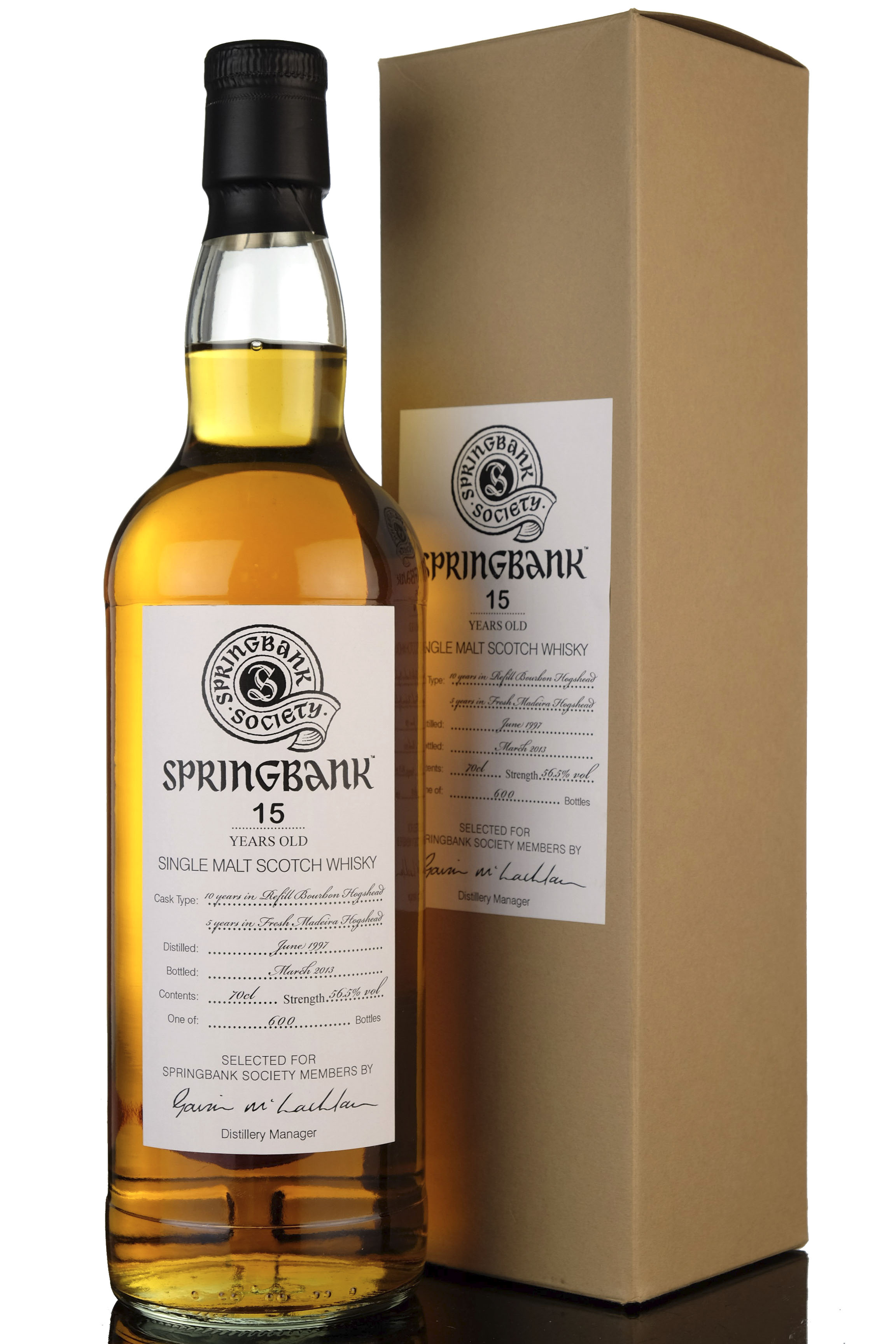 Springbank 1997 - 2013 15 Society Bottling