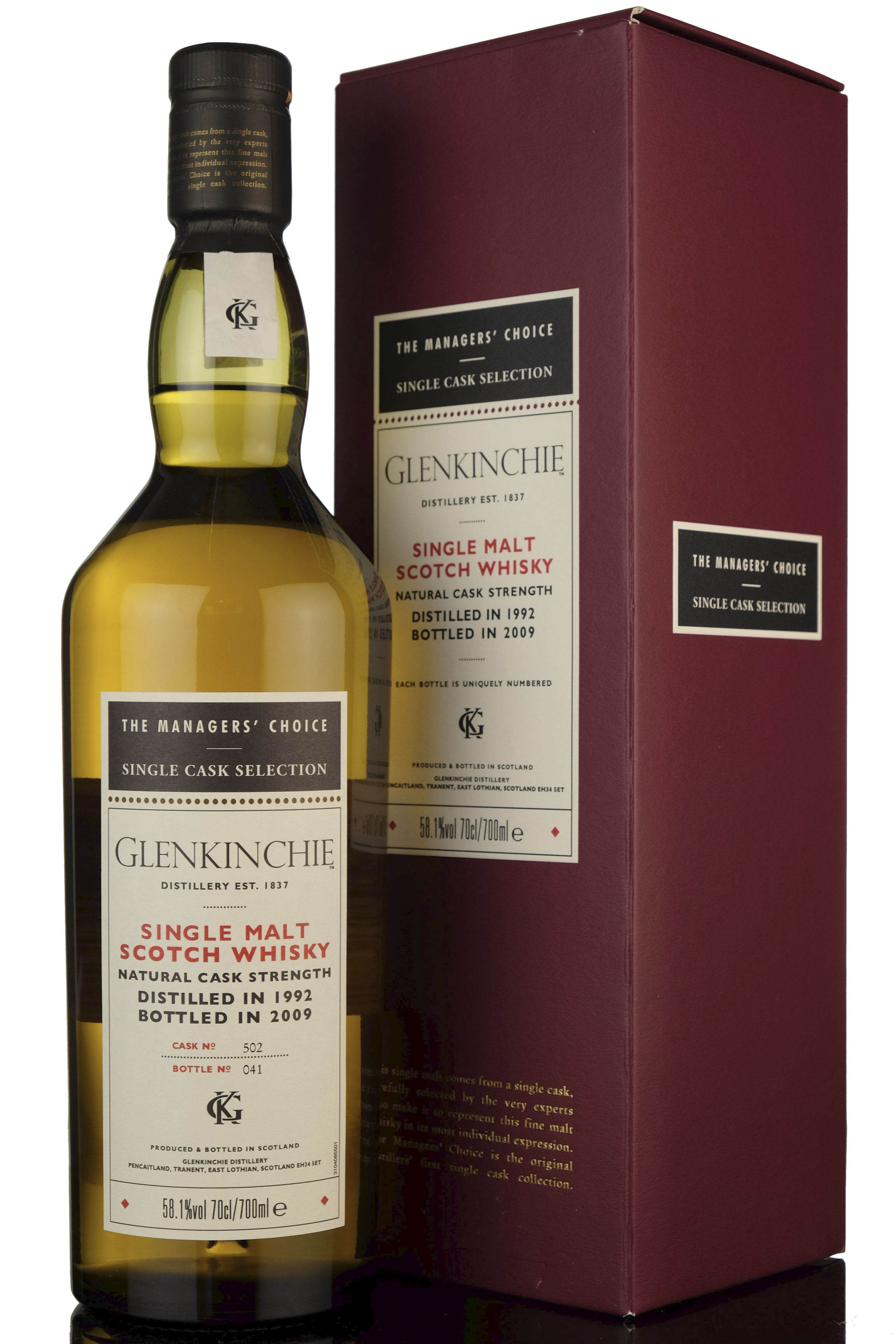 Glenkinchie 1992-2009 - Managers Choice - Single Cask 502