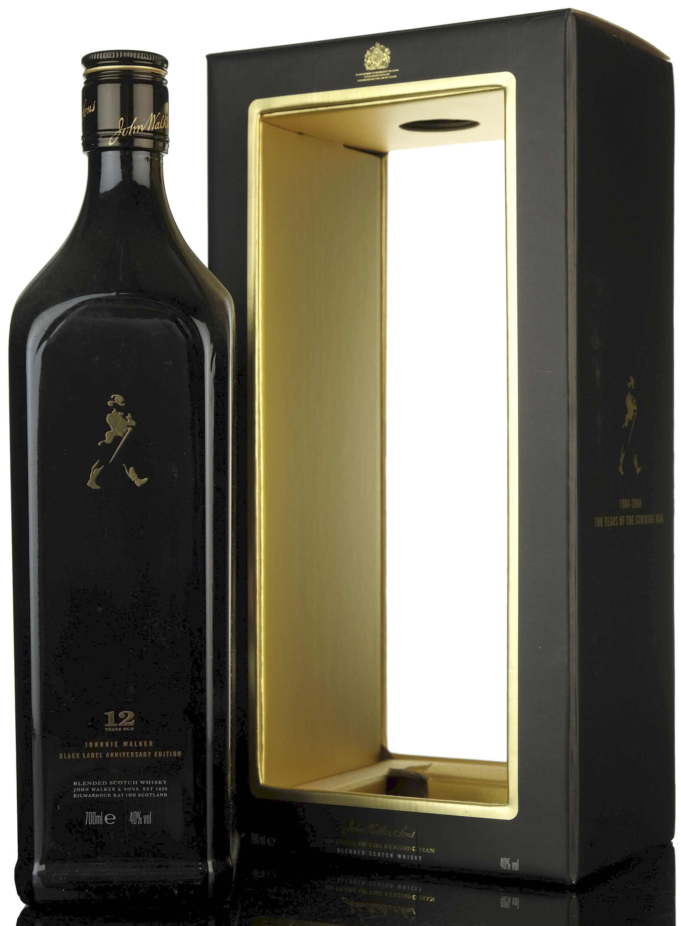 Johnnie Walker 12 Year Old - Black Label - Centenary Of The Striding Man 1909-2009