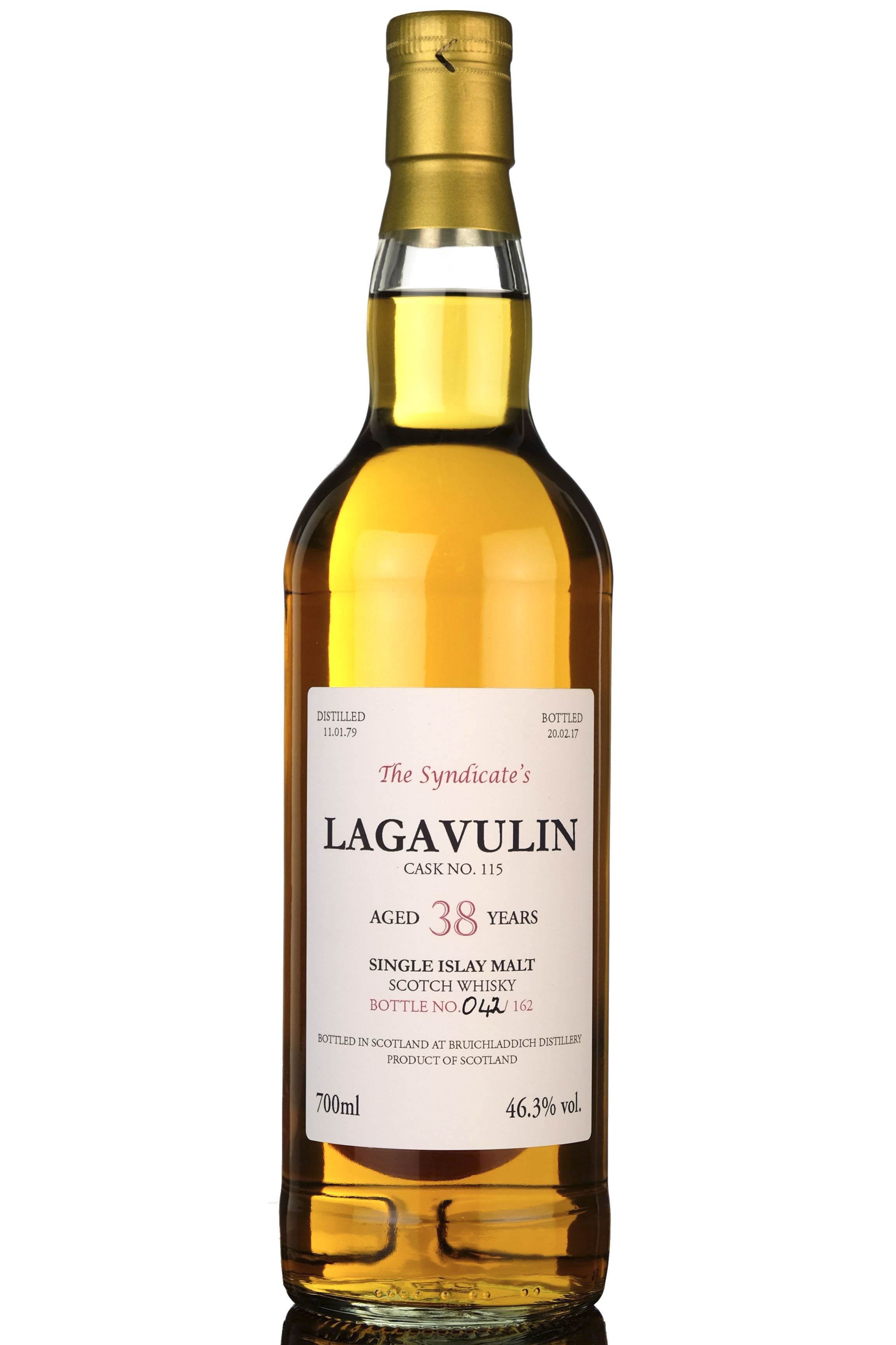 Lagavulin 1979-2017 - 38 Year Old - The Syndicate - 162 Bottles