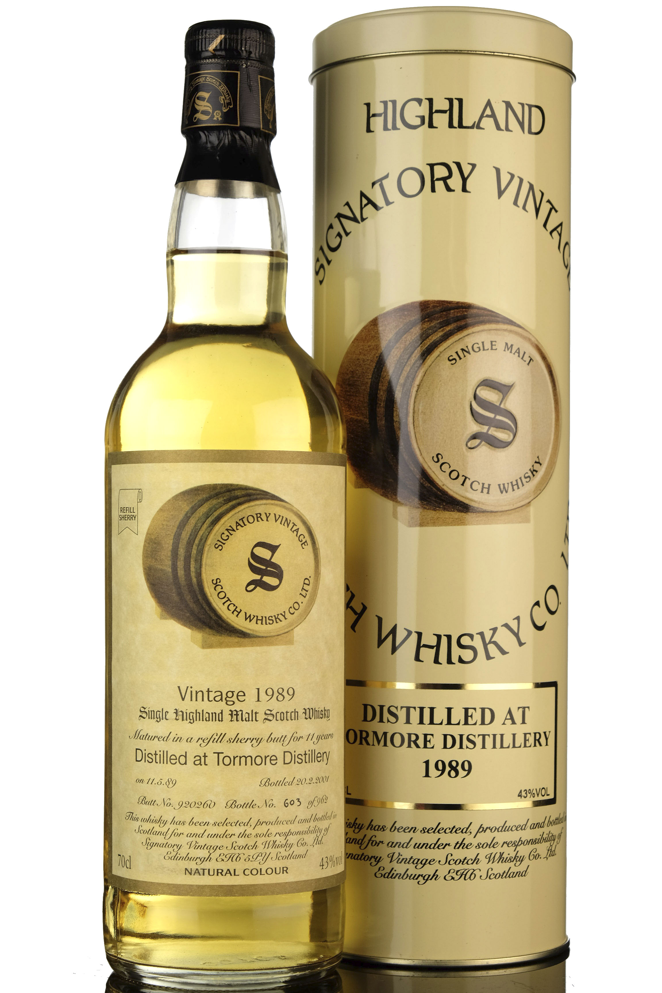 Tormore 1989-2001 - 11 Year Old - Signatory Vintage