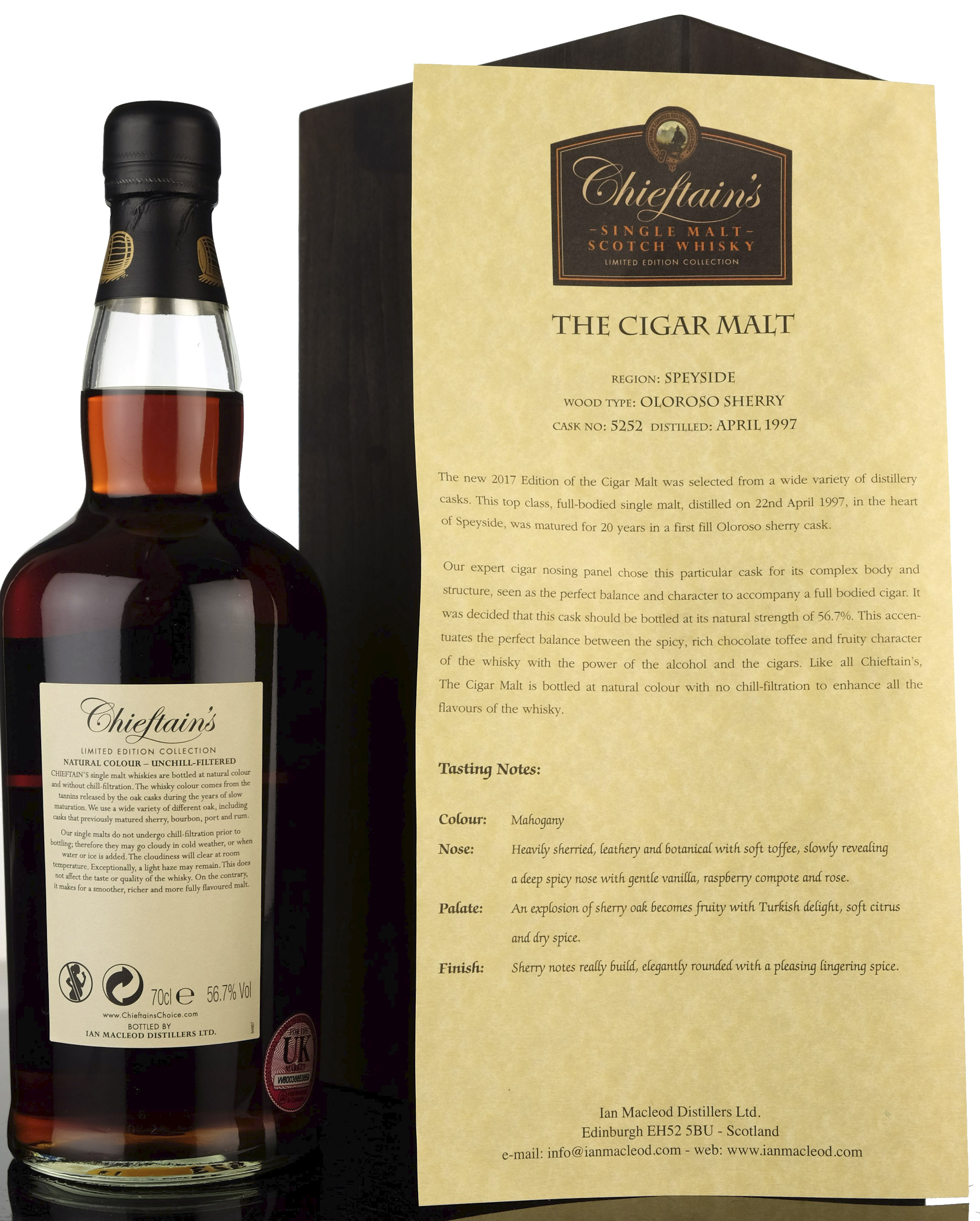 Chieftains Cigar Malt 1997-2017 - 20 Year Old