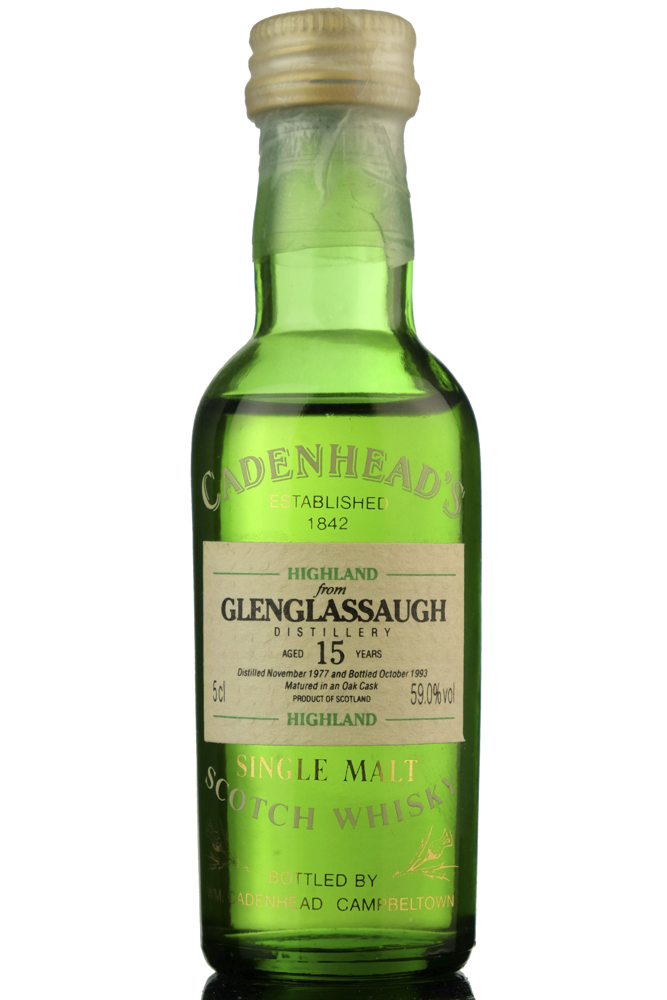 Glenglassaugh 1977-1993 - 15 Year Old - Cadenheads - Miniature