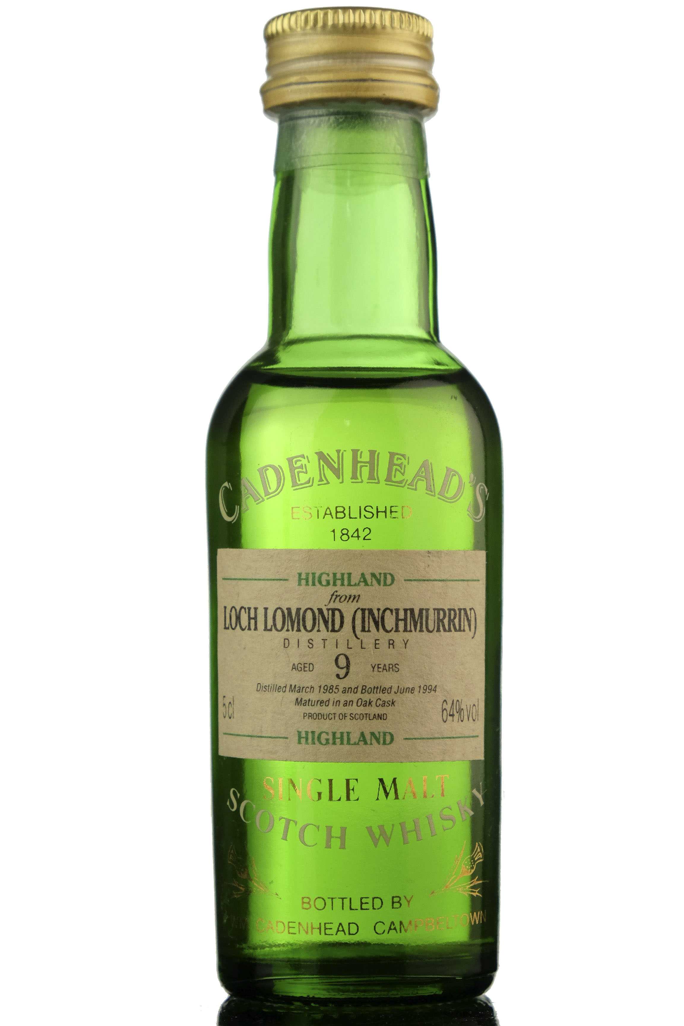Loch Lomond 1985-1994 - 9 Year Old - Cadenheads - Miniature