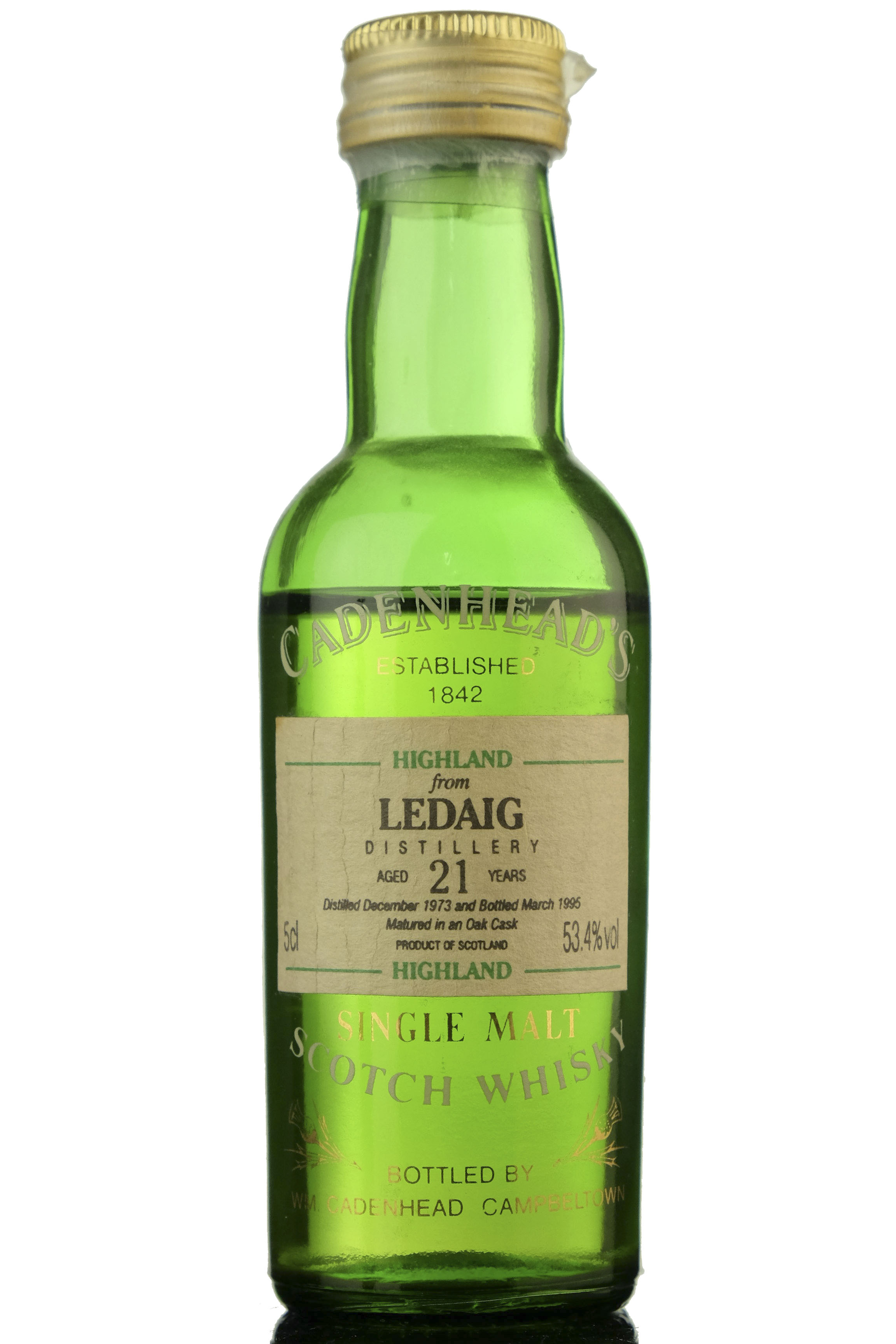 Ledaig 1973-1995 - 21Year Old - Cadenheads Miniature