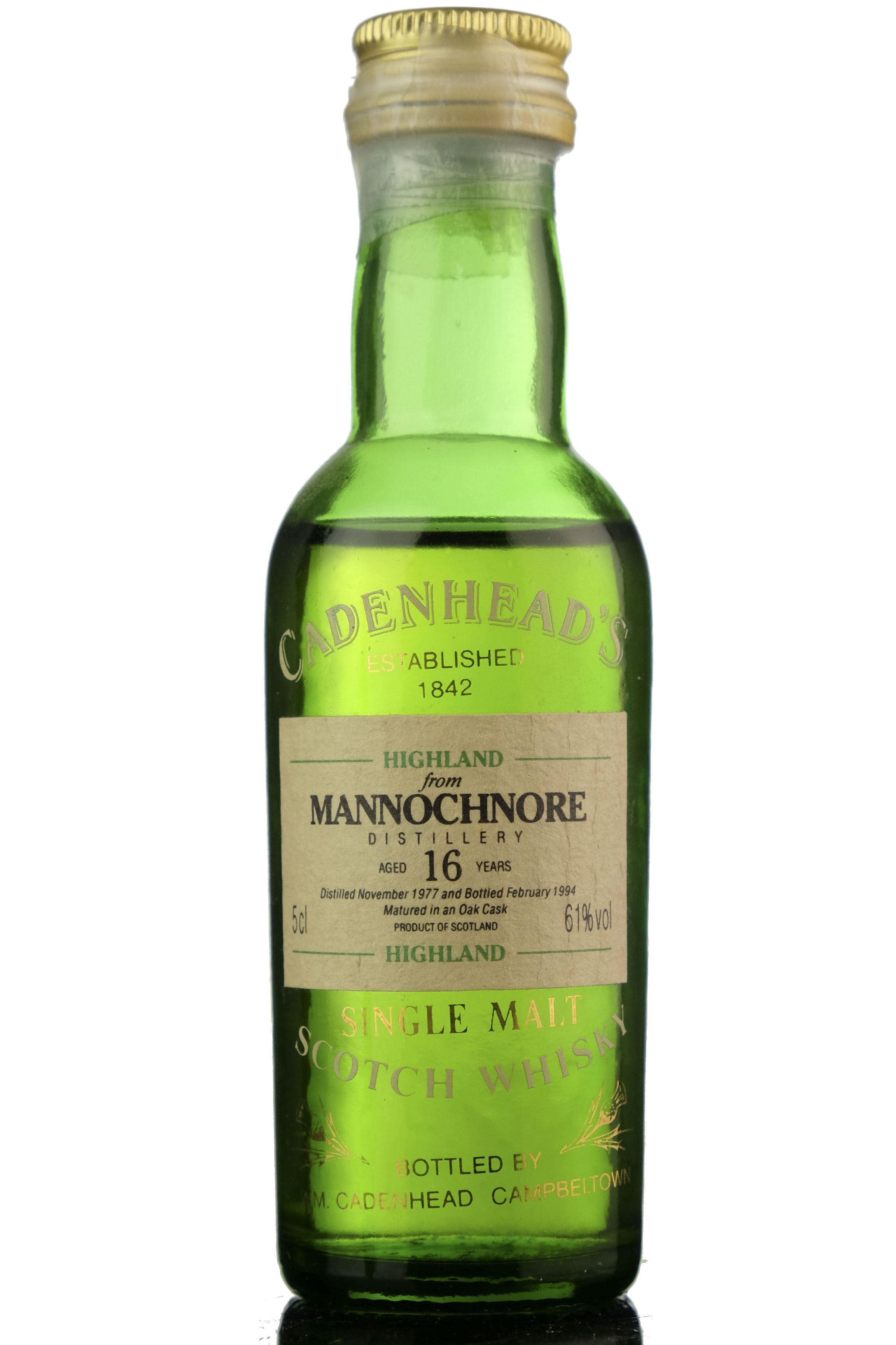 Mannochmore 1977-1994 - 16 Year Old - Cadenheads Miniature