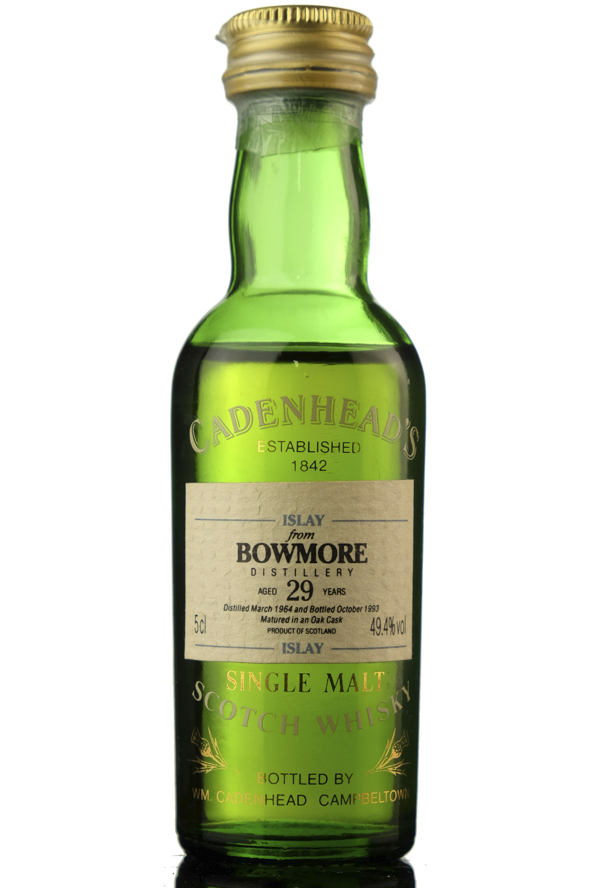 Bowmore 1964-1993 - 29 Year Old - Cadenheads Miniature