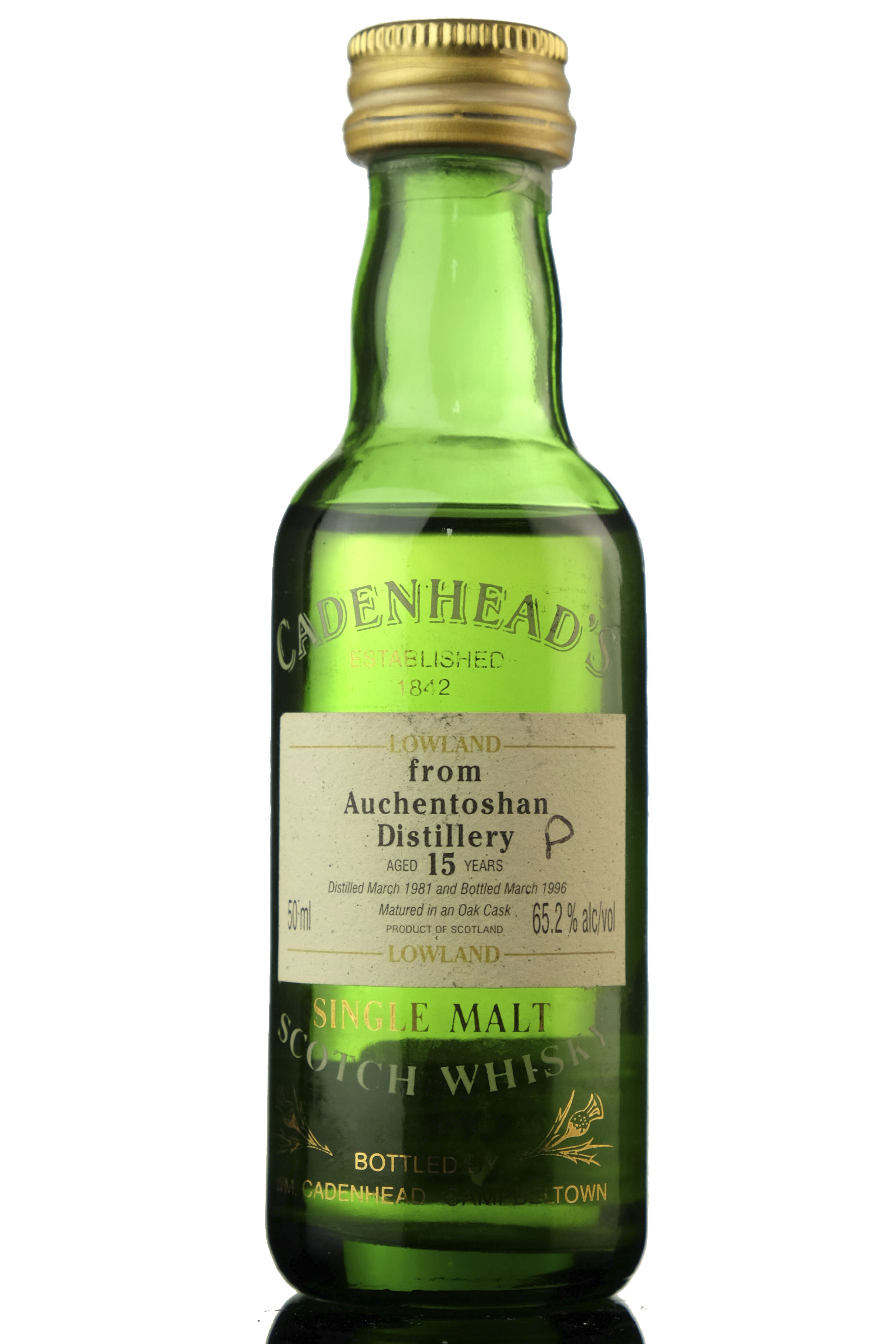 Auchentoshan 1981-1996 - 15 Year Old - Cadenheads Miniature