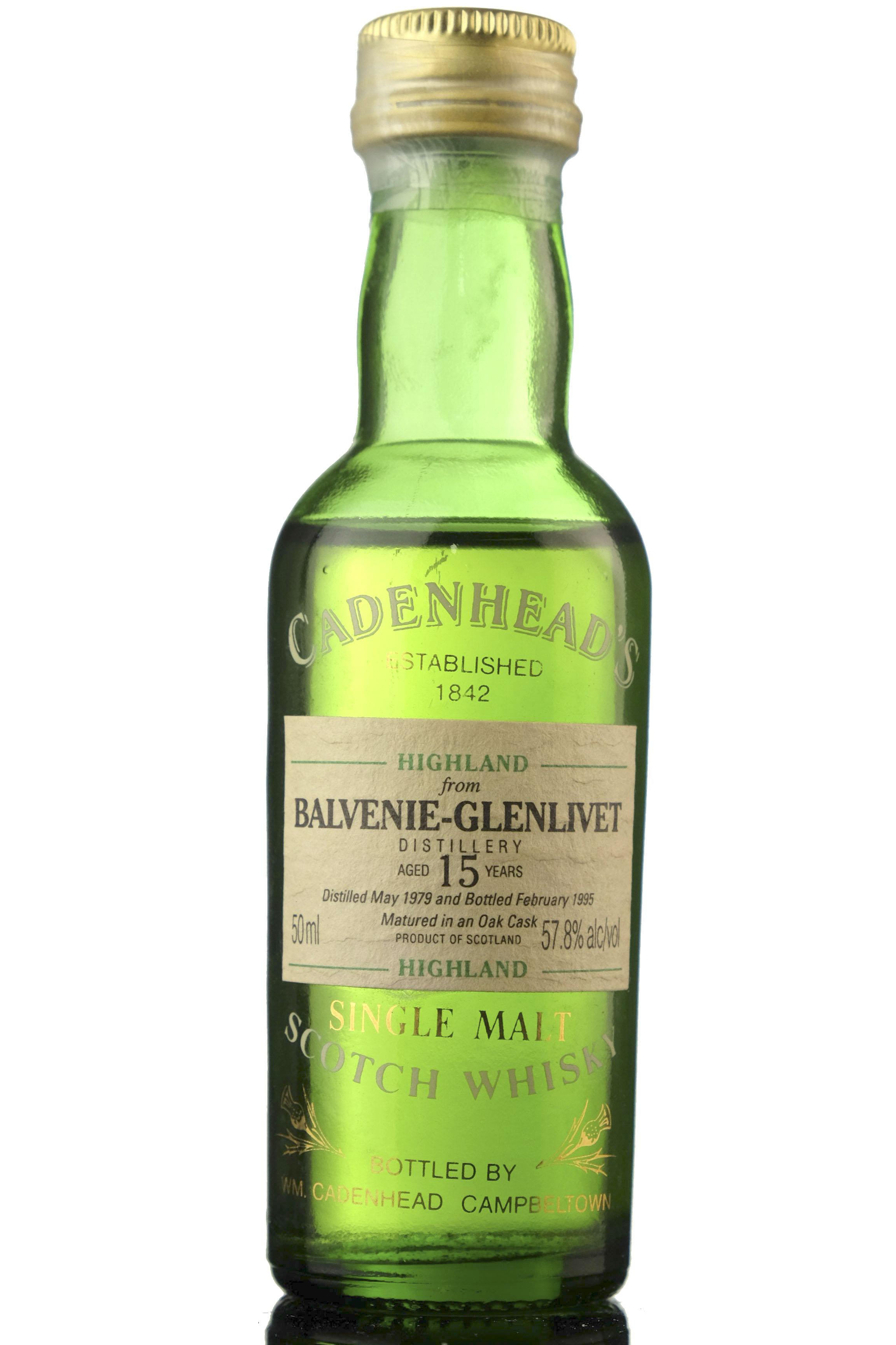 Balvenie-Glenlivet 1979-1995 - 15 Year Old - Cadenheads Miniature