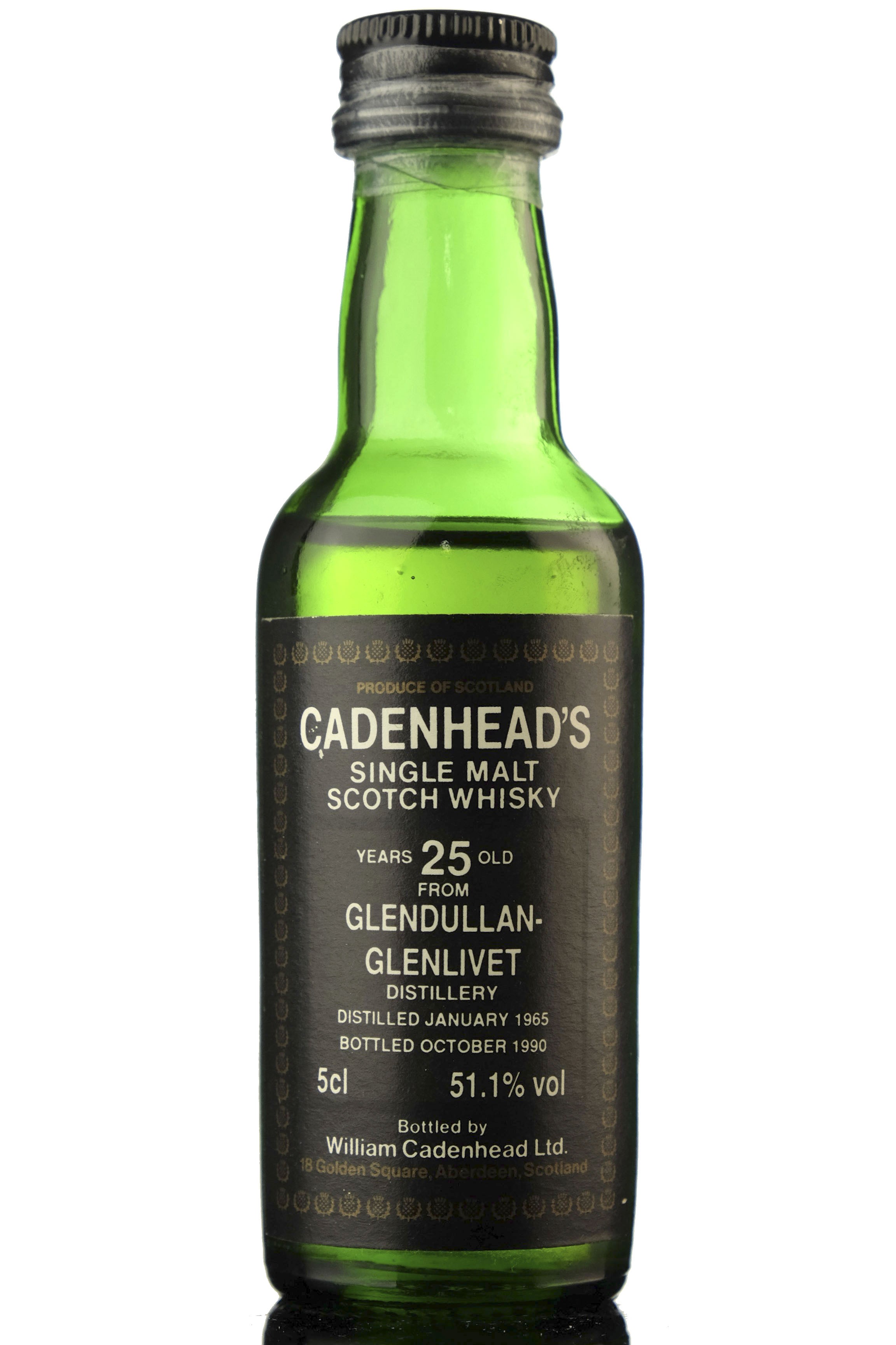 Glendullan-Glenlivet 1965-1990 - 25 Year Old - Cadenheads Miniature