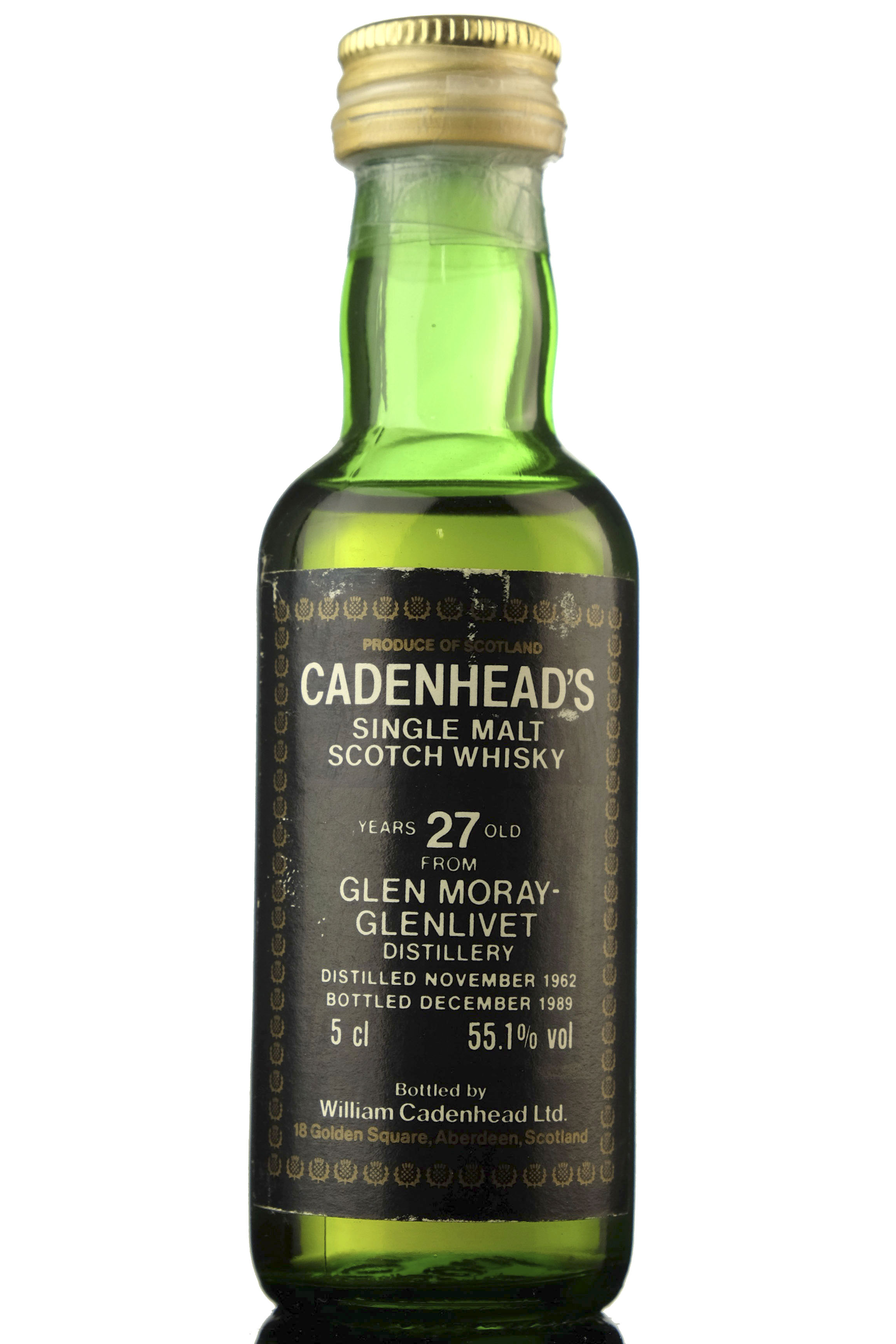 Glen Moray-Glenlivet 1962-1989 - Cadenheads Miniature