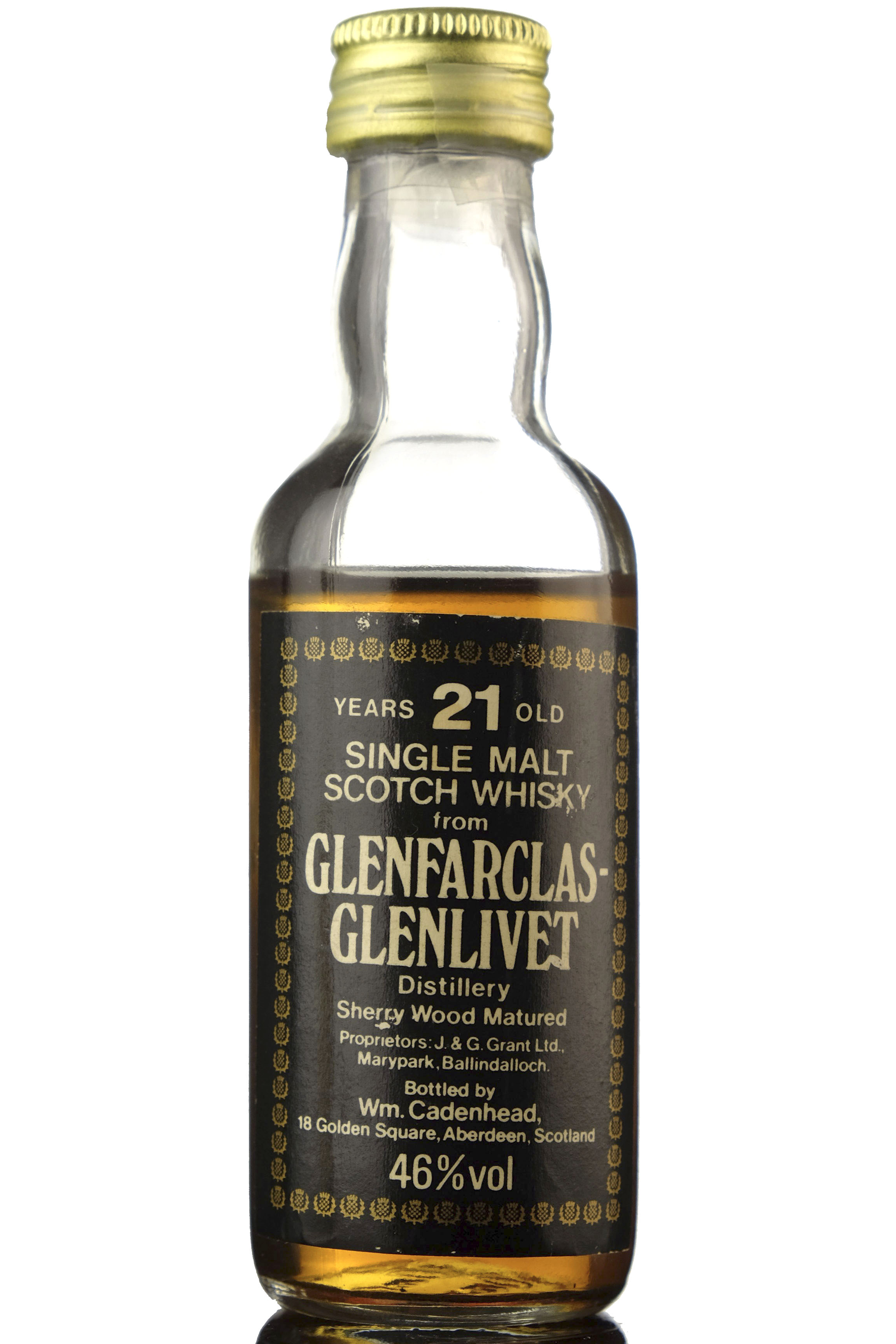 Glenfarclas-Glenlivet 21 Year Old - Cadenheads Miniature