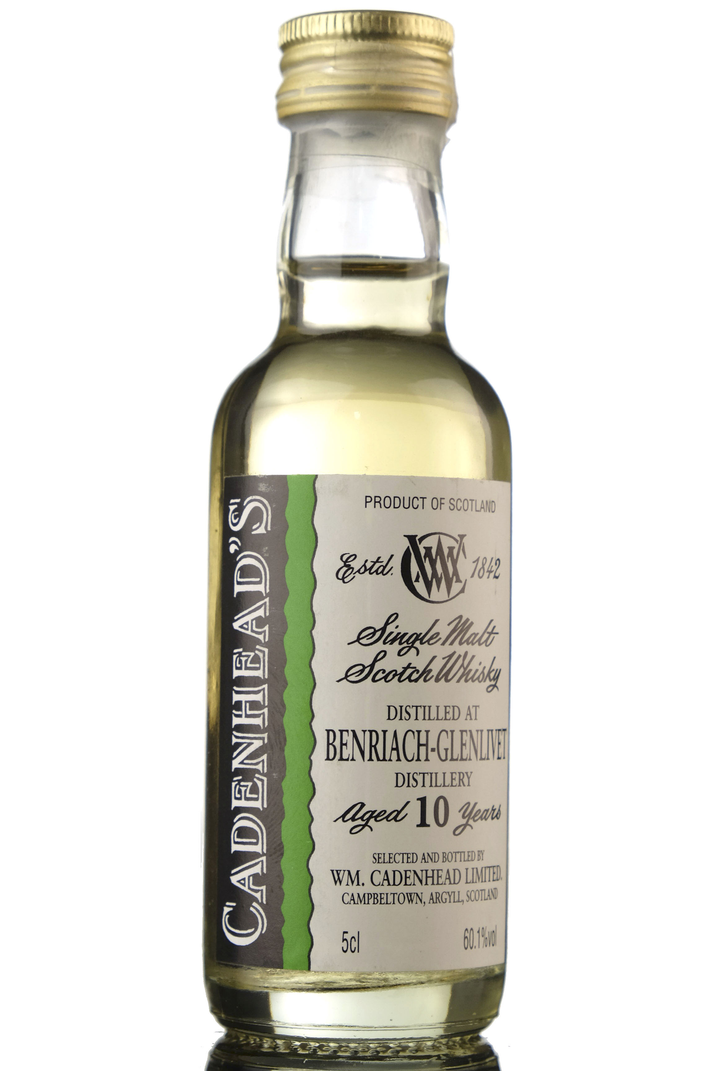 Benriach-Glenlivet 10 Year Old - Cadenheads - Miniature
