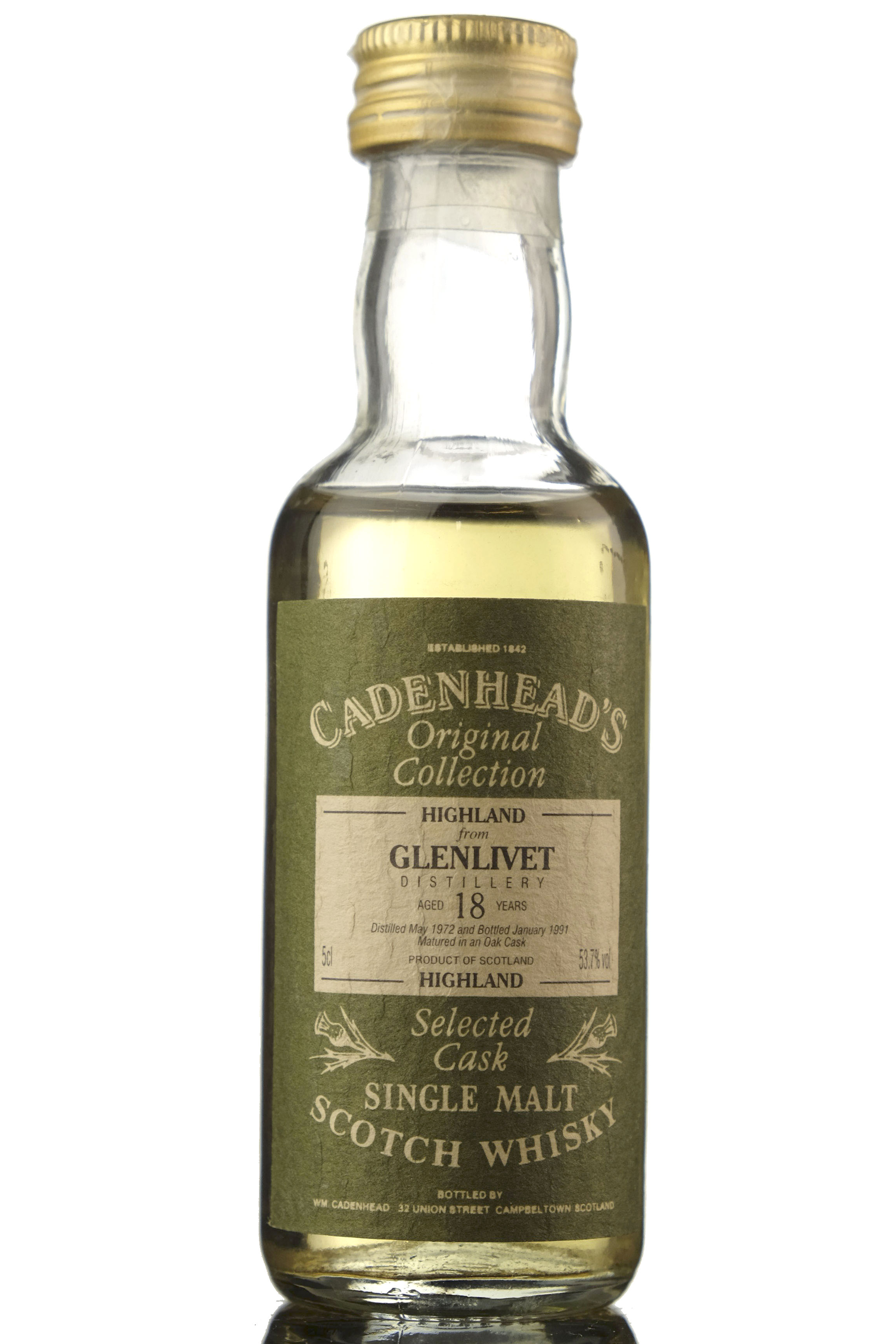 Glenlivet 1972-1991 - 18 Year Old - Cadenheads Miniature
