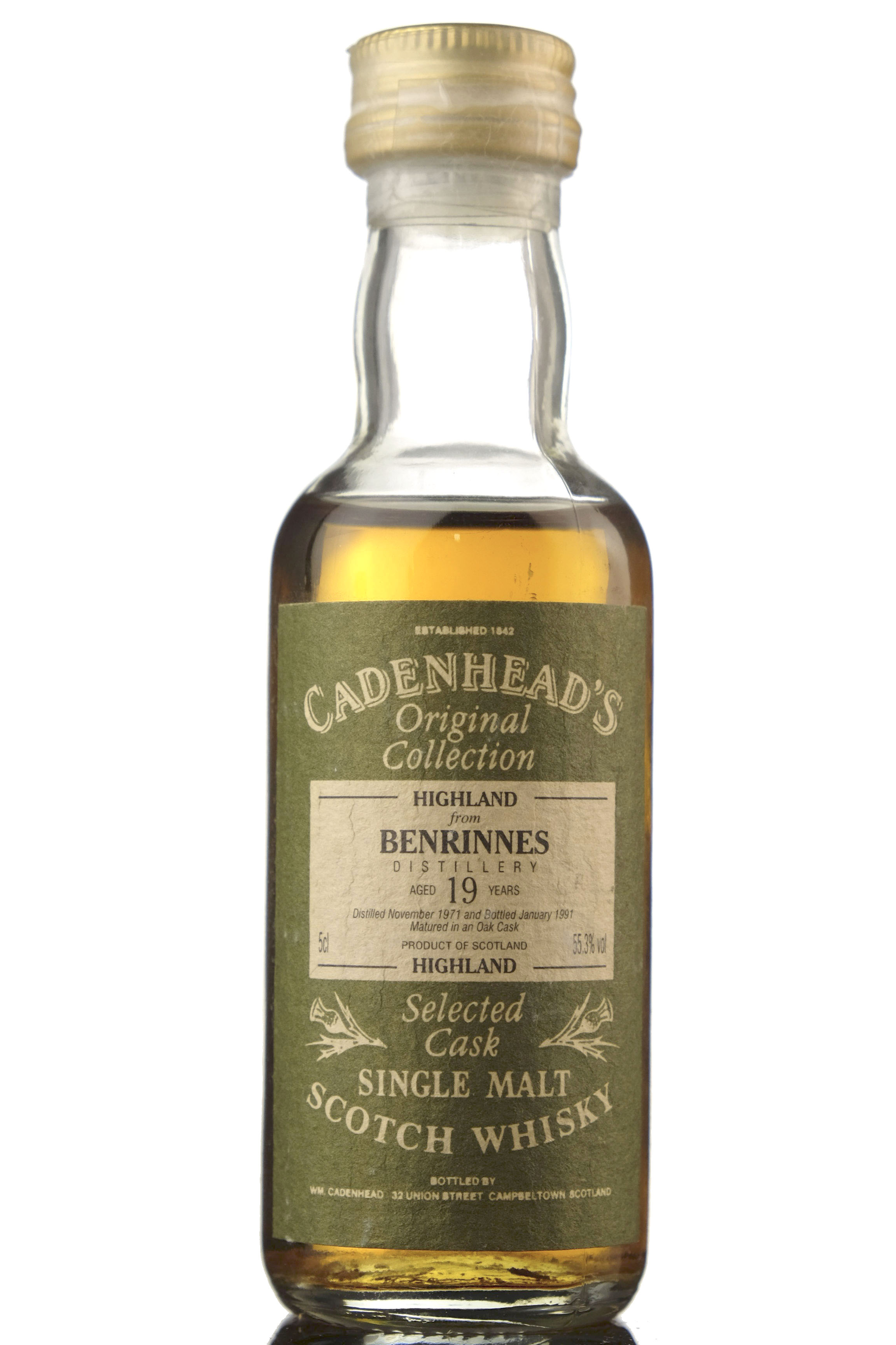 Benrinnes 1971-1991 - 19 Year Old - Cadenheads Miniature