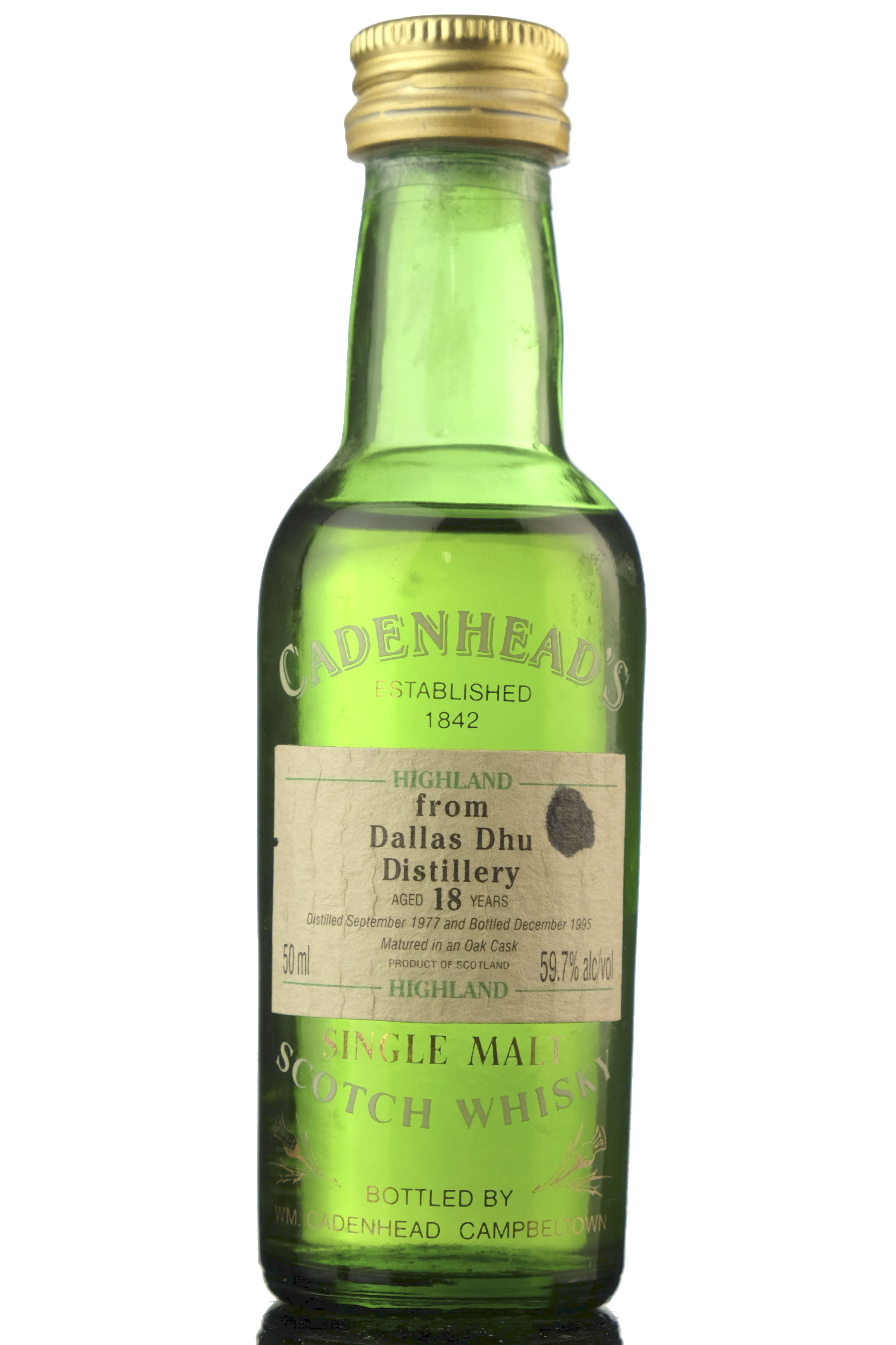 Dallas Dhu 1977-1995 - 18 Year Old - Cadenheads Miniature