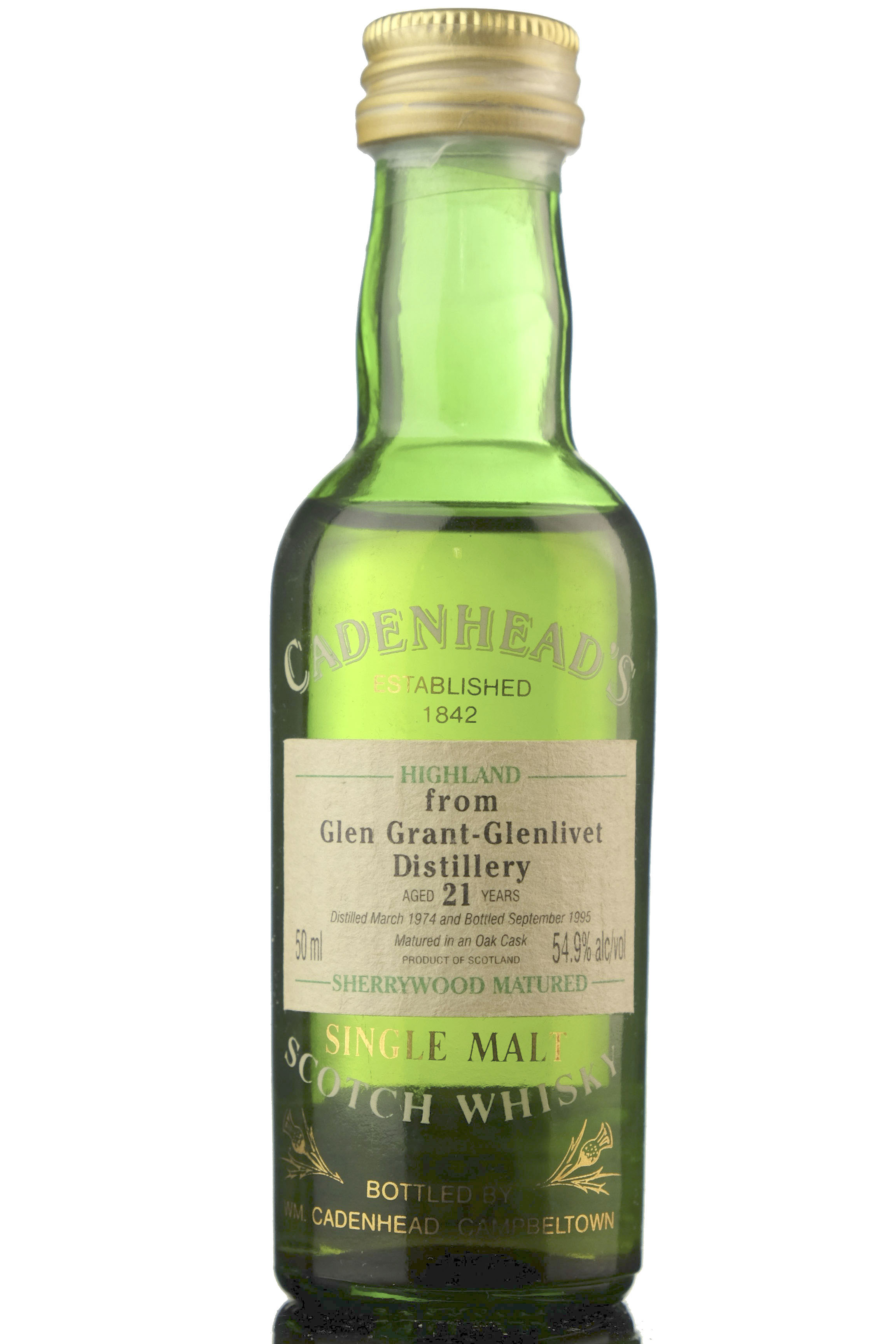 Glen Grant-Glenlivet 1974-1995 - 21 Year Old - Cadenheads Miniature