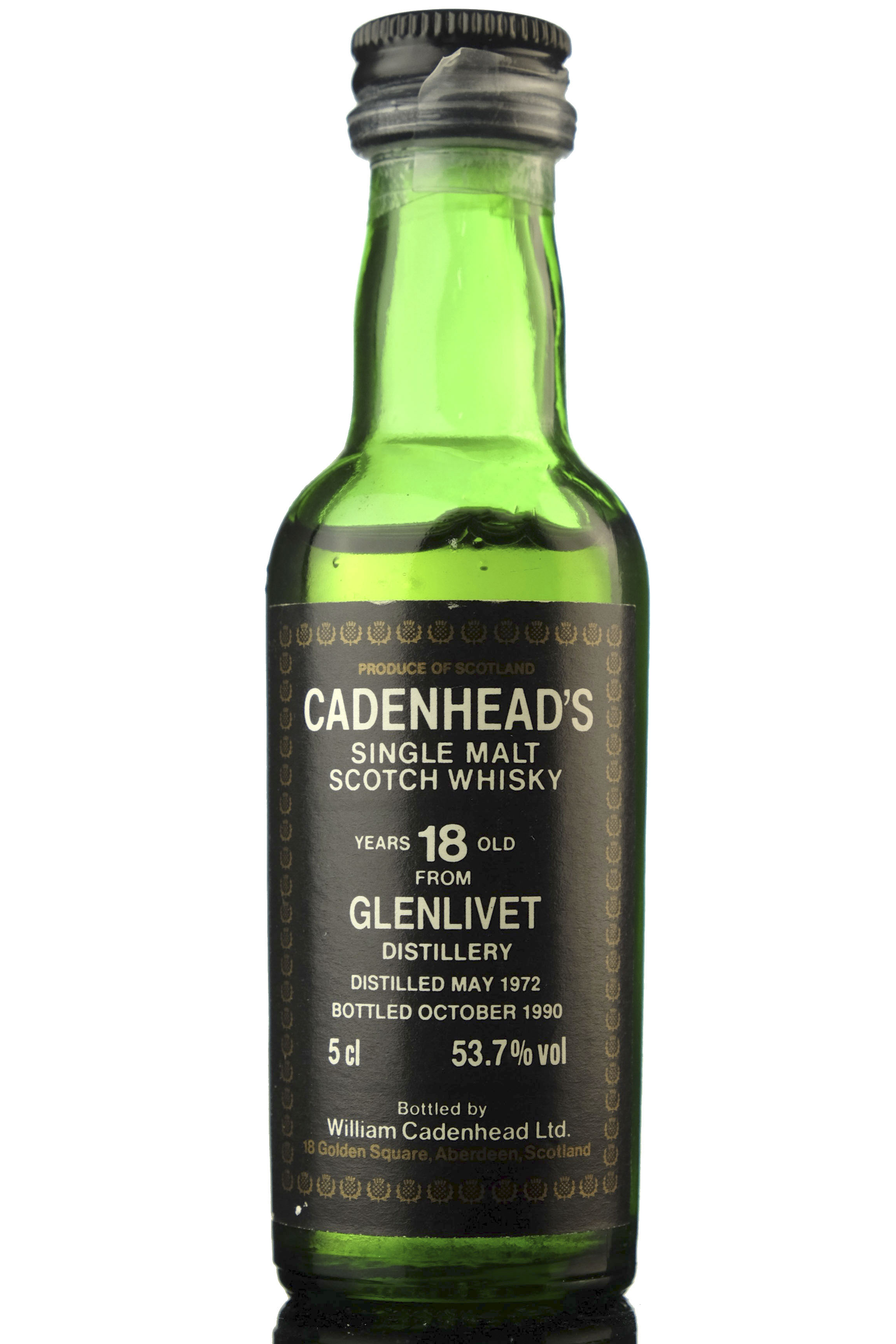Glenlivet 1972-1990 - 18 Year Old - Cadenheads Miniature