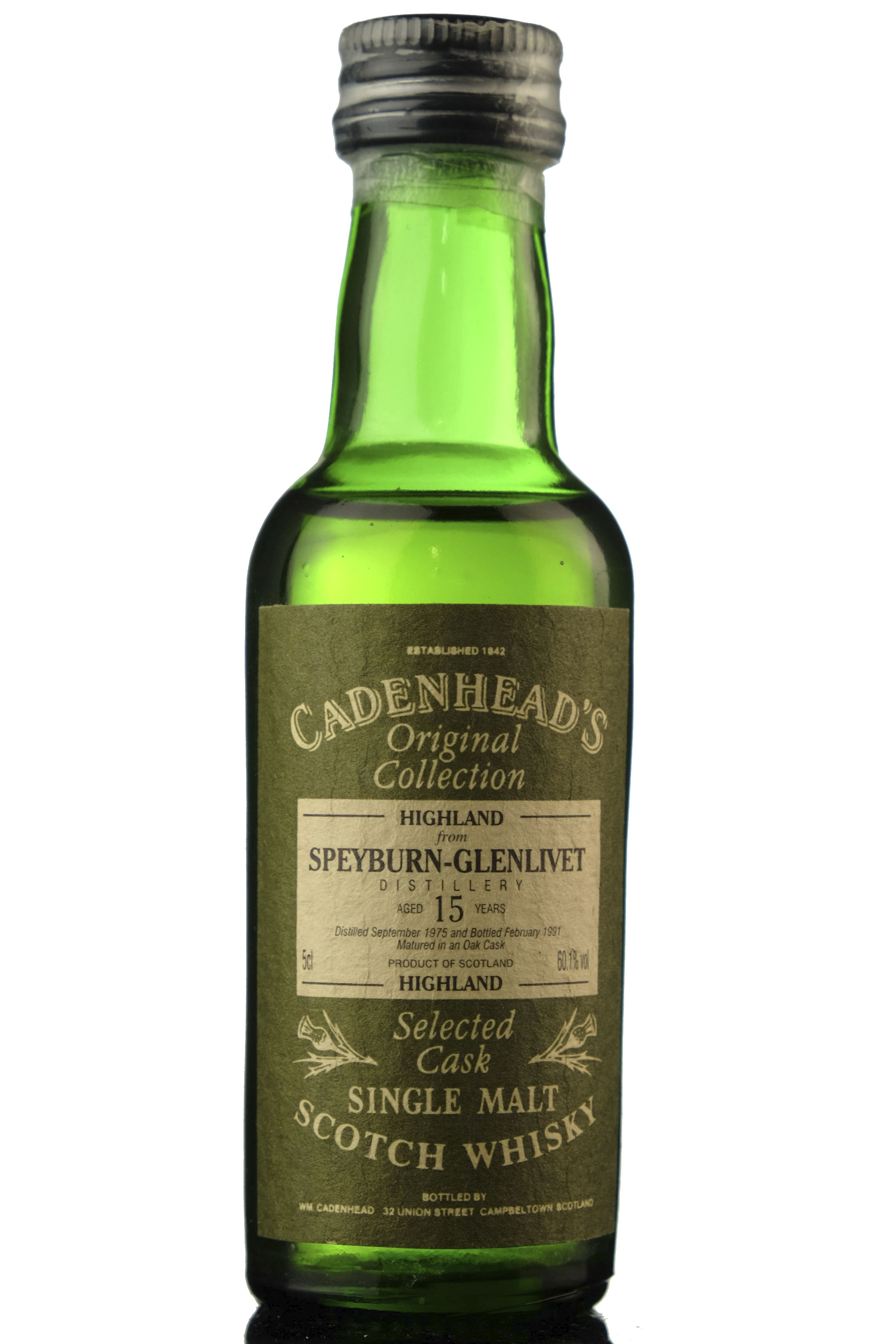 Speyburn-Glenlivet 1975-1991 - 15 Year Old - Cadenheads Miniature