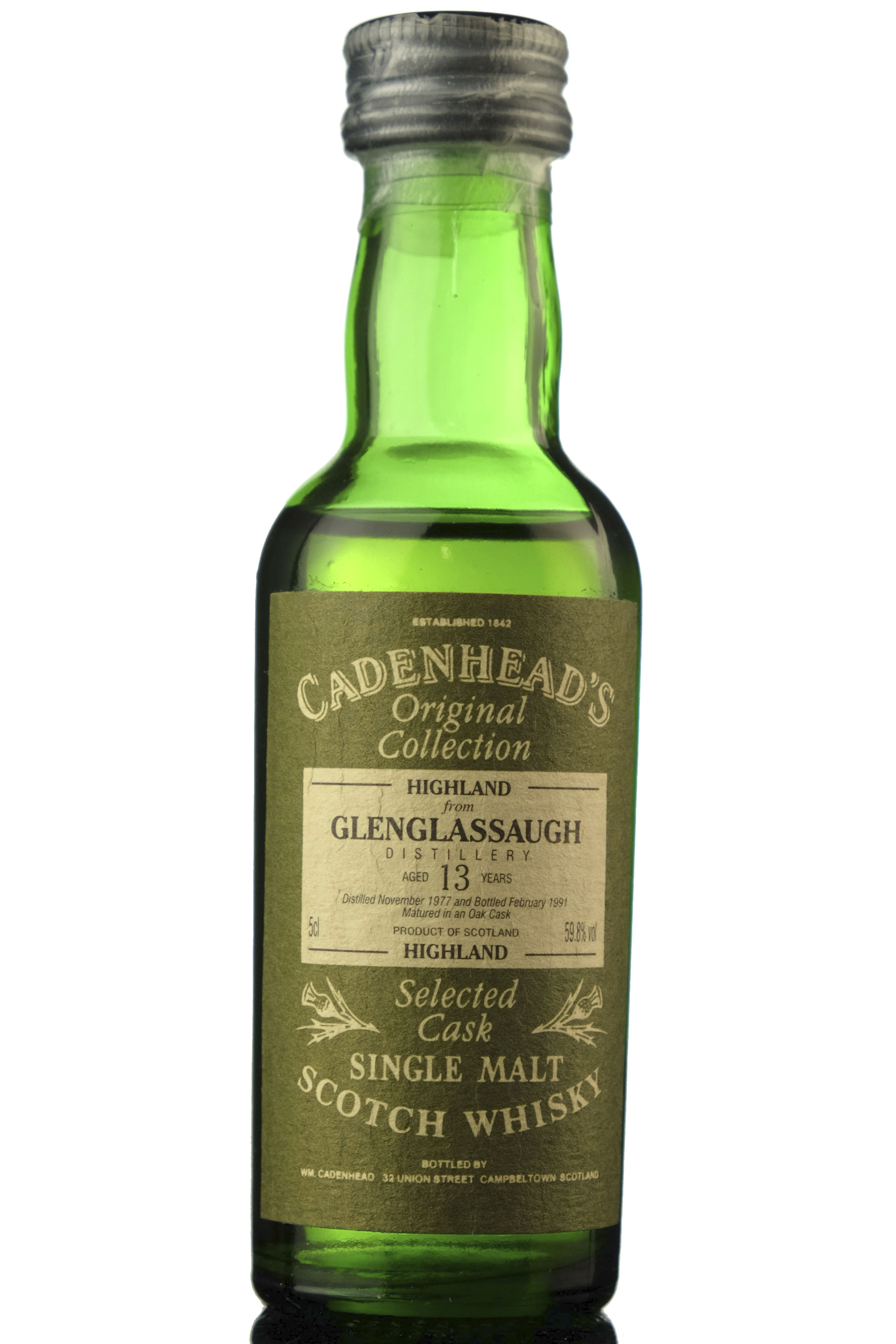 Glenglassaugh 1977-1991 - 13 Year Old - Cadenheads - Miniature