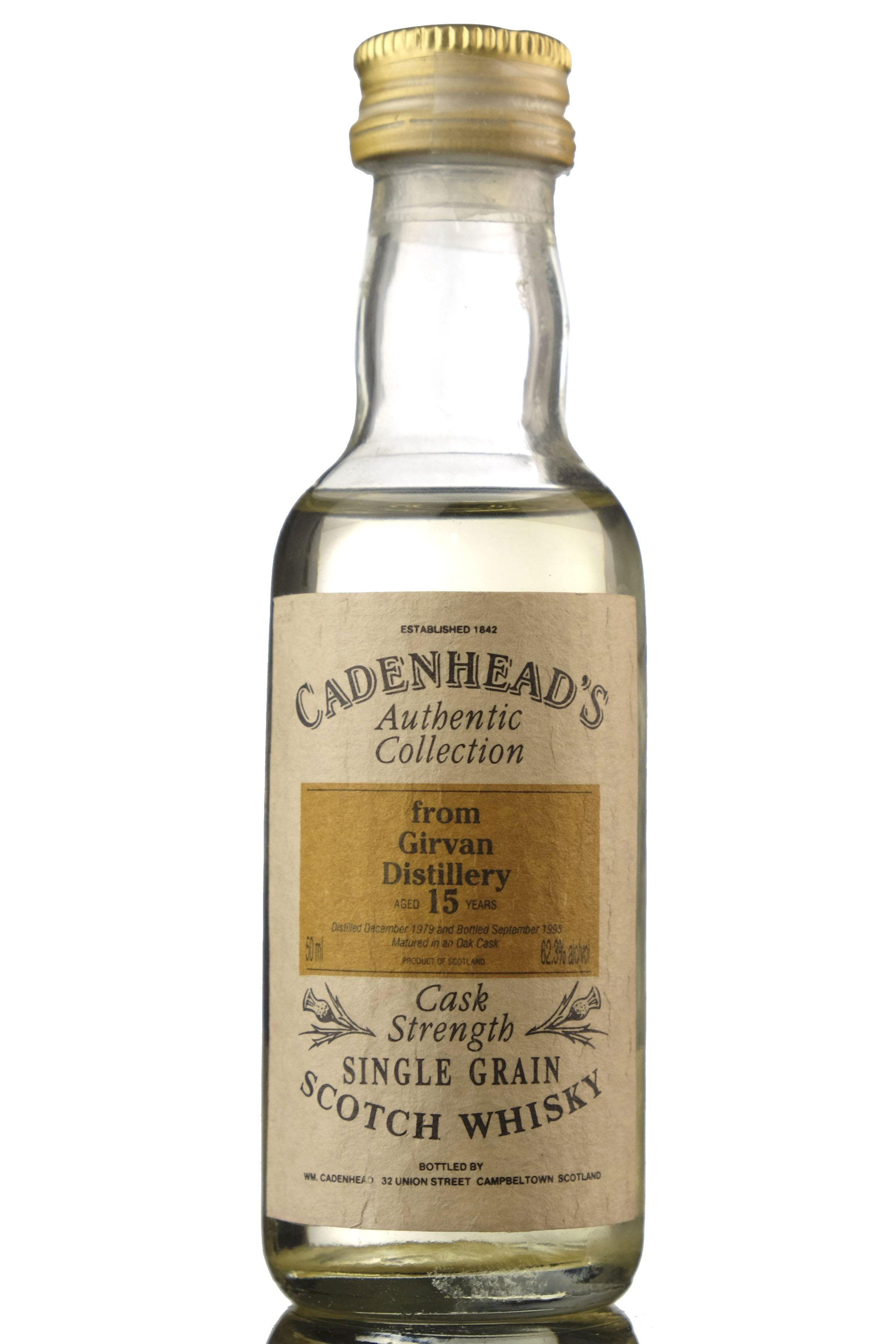 Girvan 1979-1995 - 15 Year Old - Cadenheads Miniature