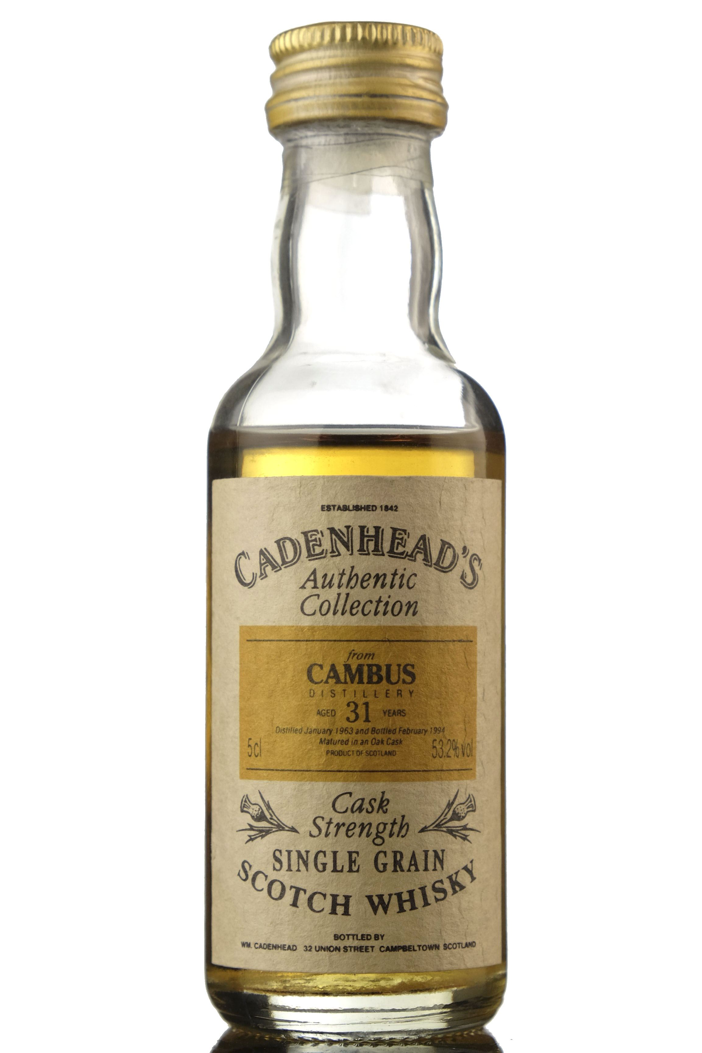 Cambus 1963-1994 - 31 Year Old - Cadenheads Miniature