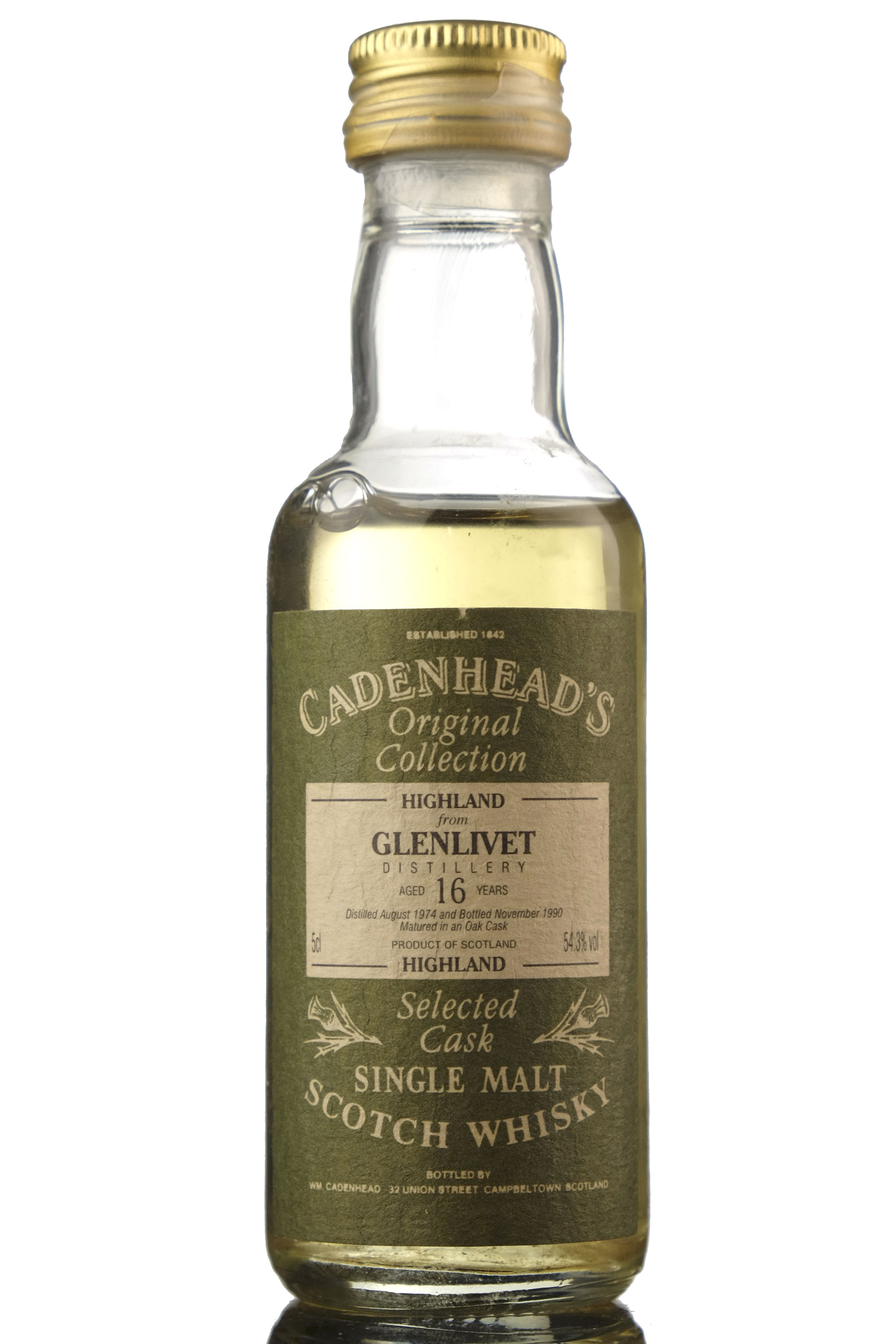 Glenlivet 1974-1990 - 16 Year Old - Cadenheads Miniature