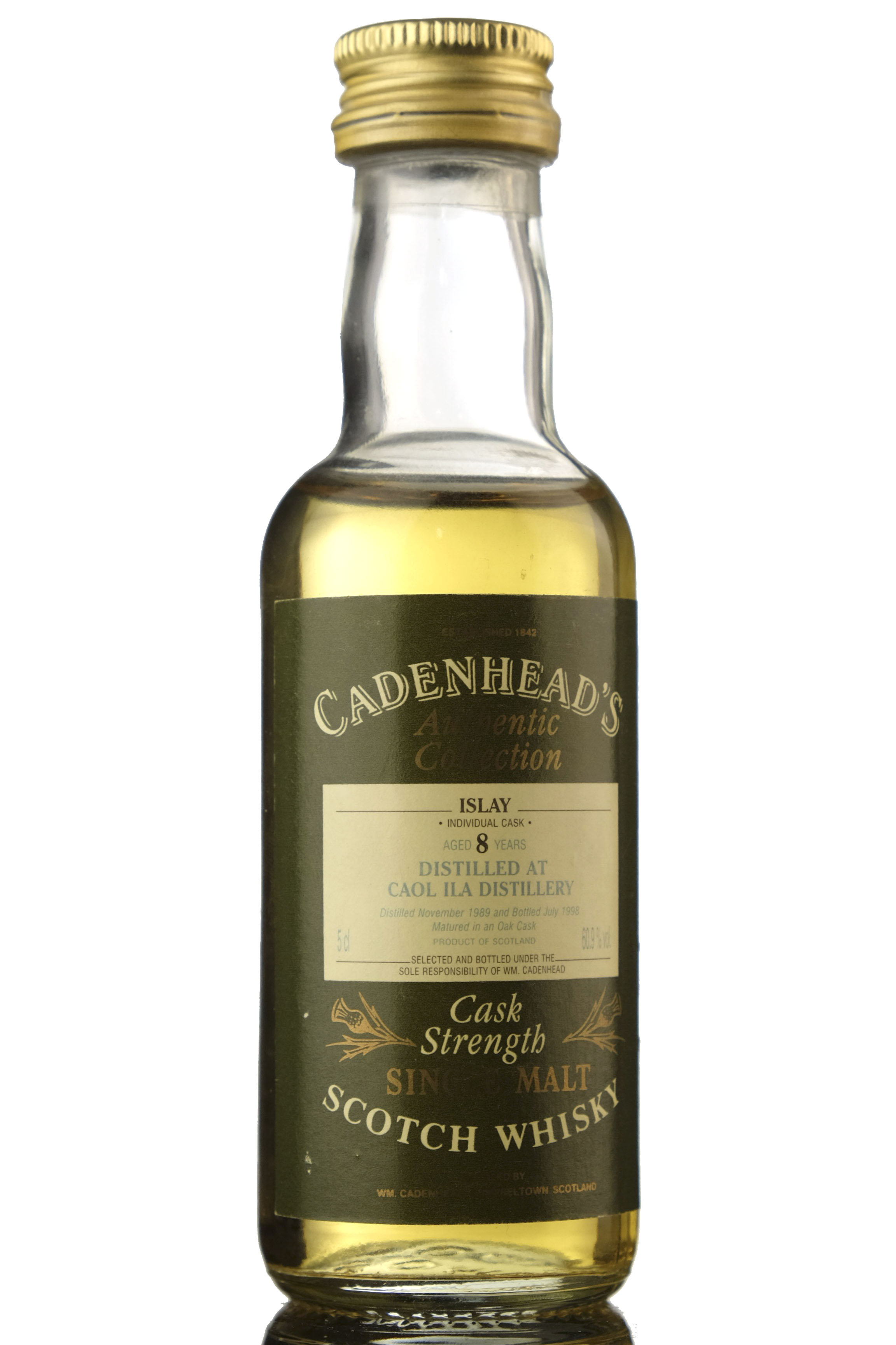 Caol Ila 1989-1998 - 8 Year Old - Cadenheads Miniature