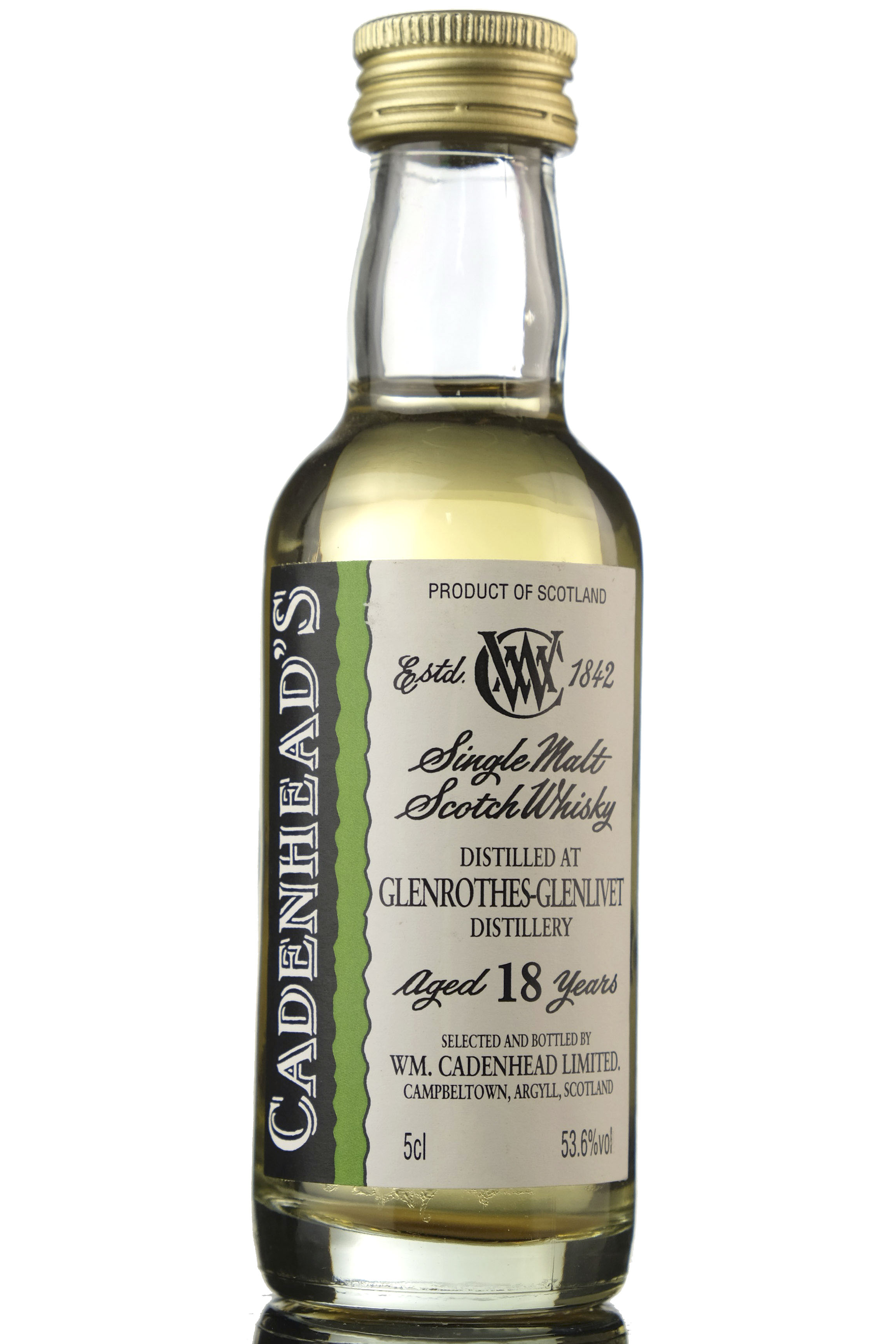 Glenrothes-Glenlivet 18 Year Old - Cadenheads Miniature