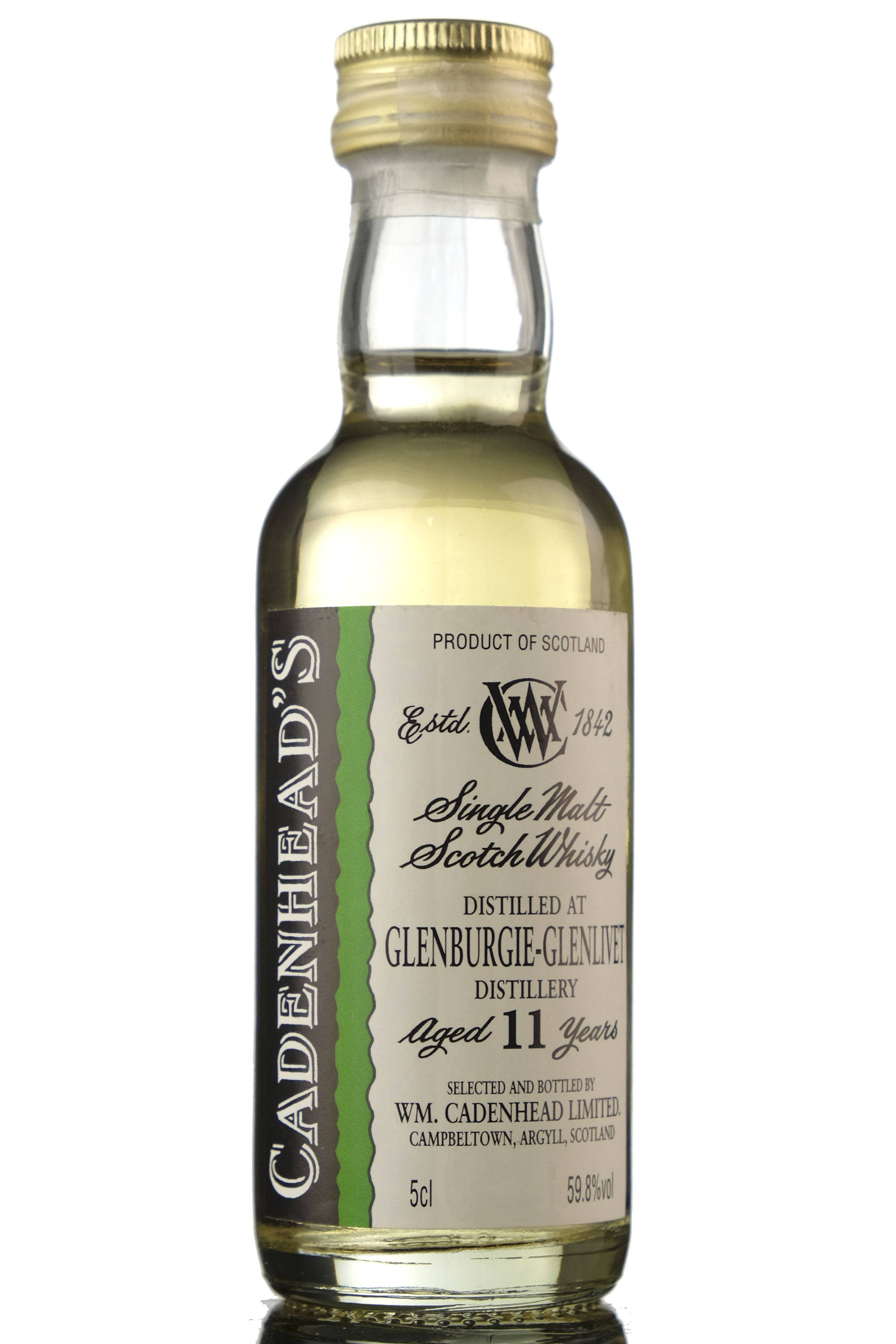 Glenurgie-Glenlivet 11 Year Old - Cadenheads Miniature