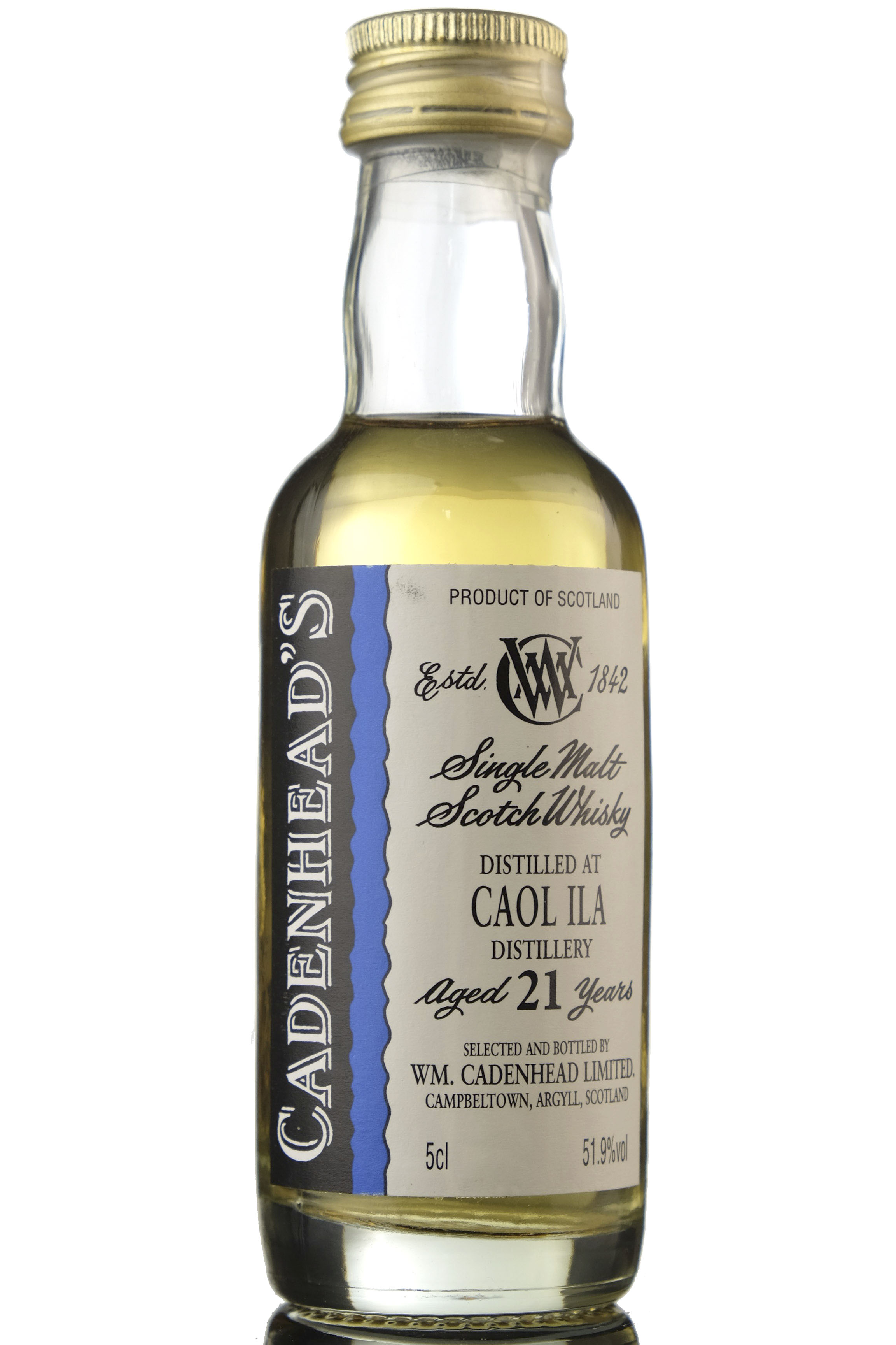 Caol Ila 21 Year Old - Cadenheads Miniature