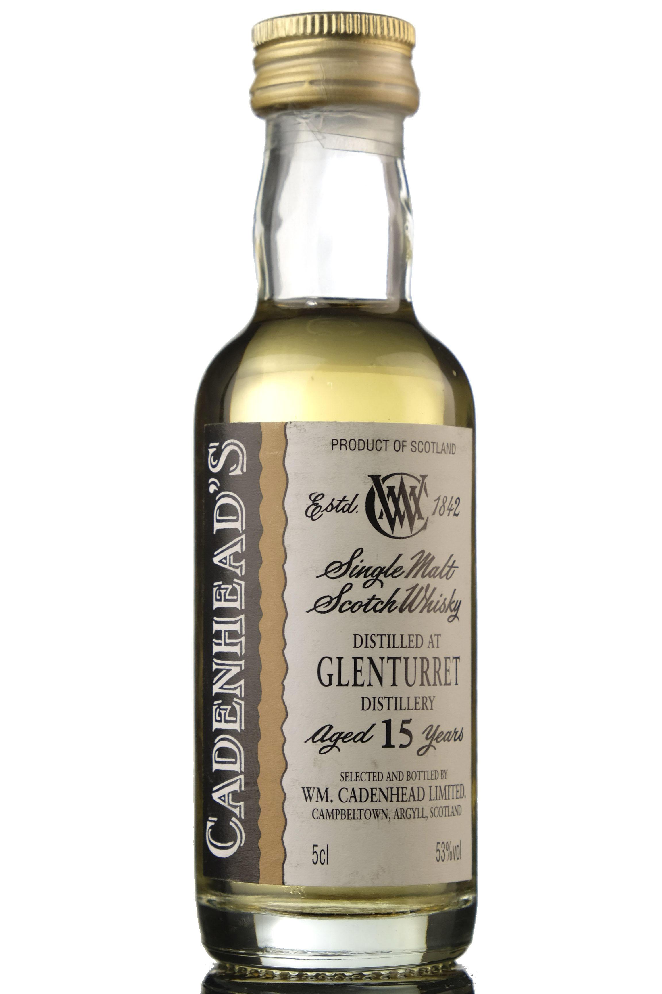 Glenturret 15 Year Old - Cadenheads Miniature