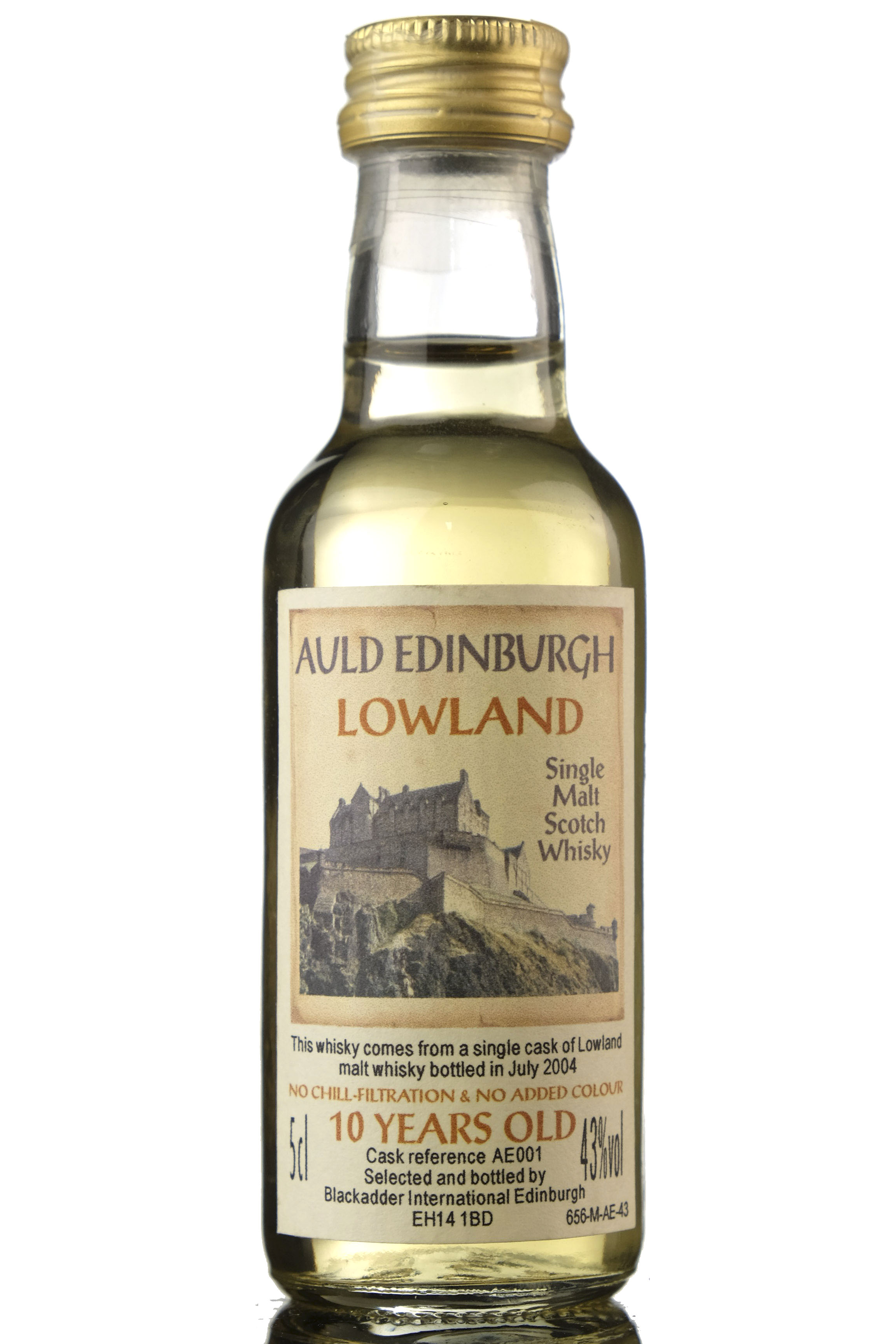 Lowland 10 Year Old - Single Cask - Auld Edinburgh - Blackadder Miniature