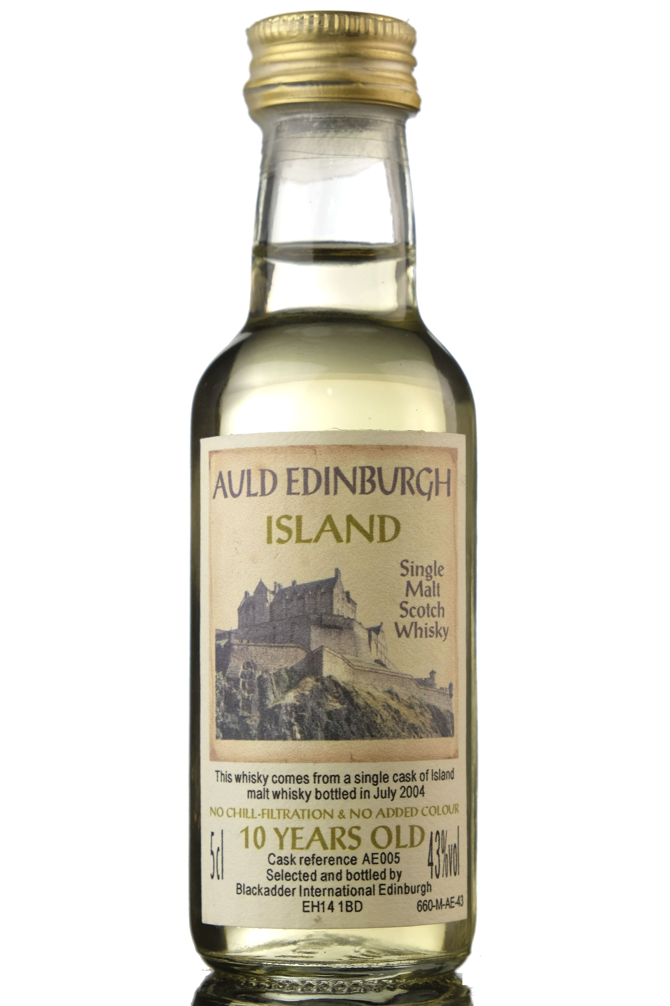 Island 10 Year Old - Single Cask - Auld Edinburgh - Blackadder Miniature