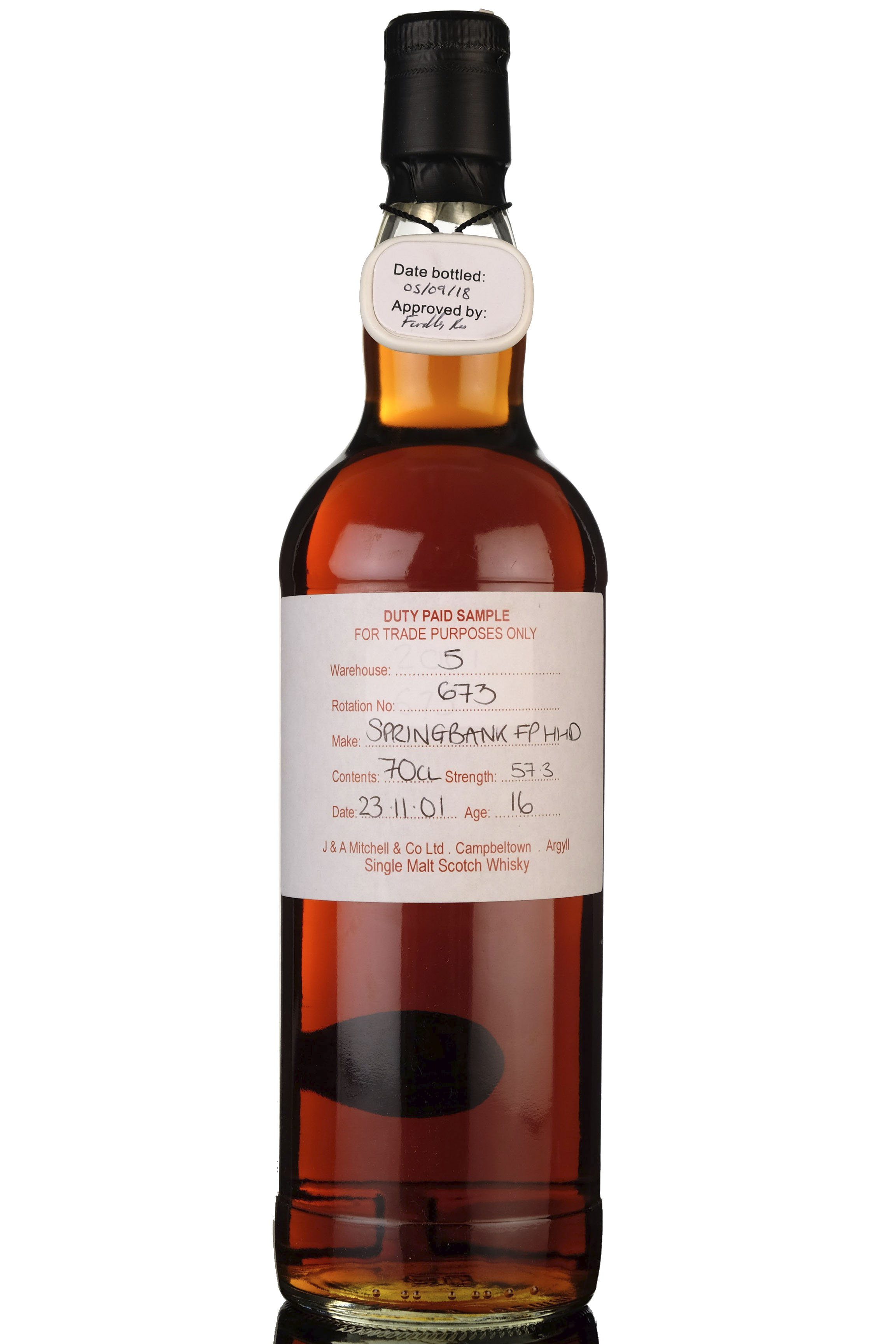 Springbank 20012018  16 Year Old  Duty Paid Sample
