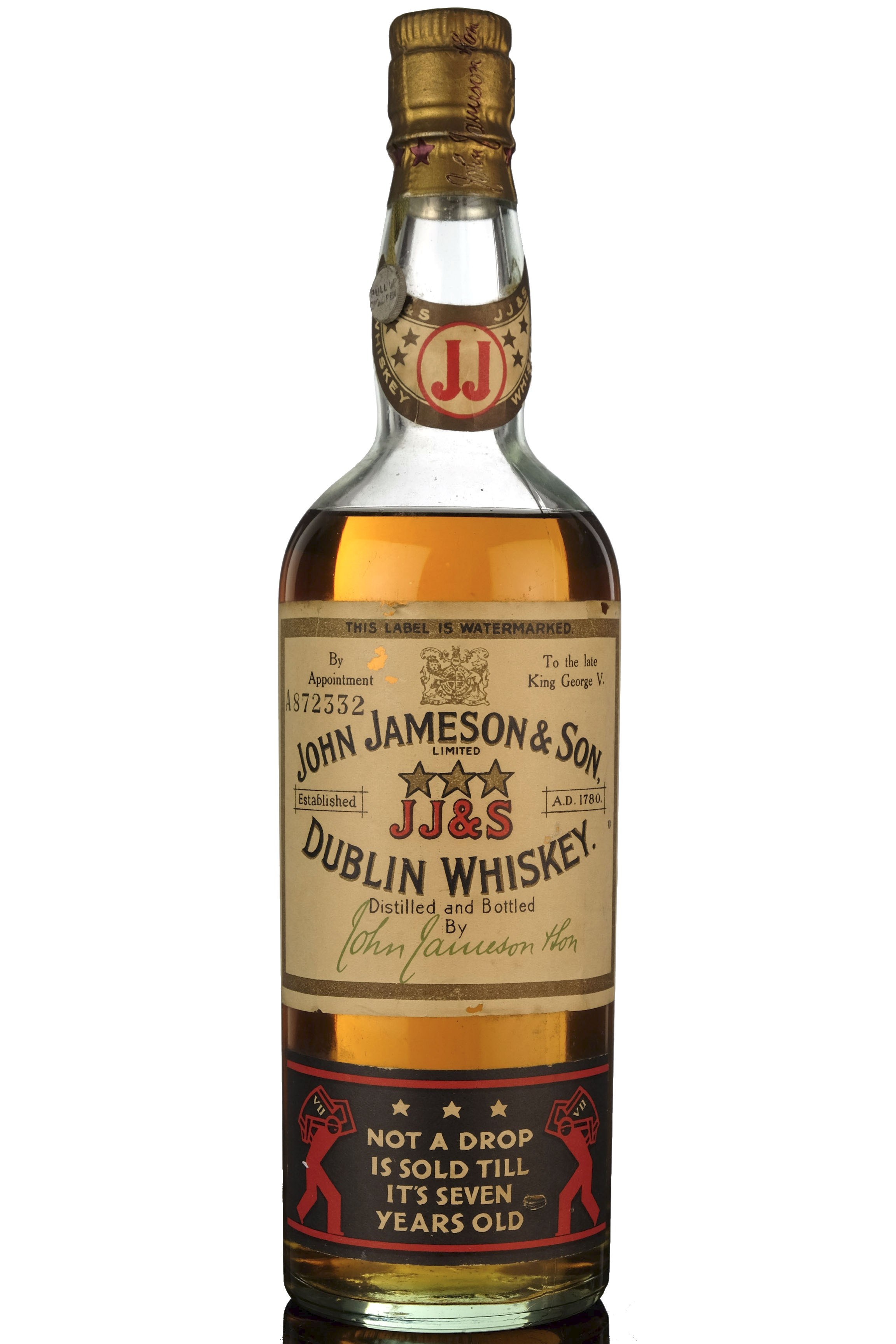 Jameson 7 Year Old Irish Whiskey  Circa 1940