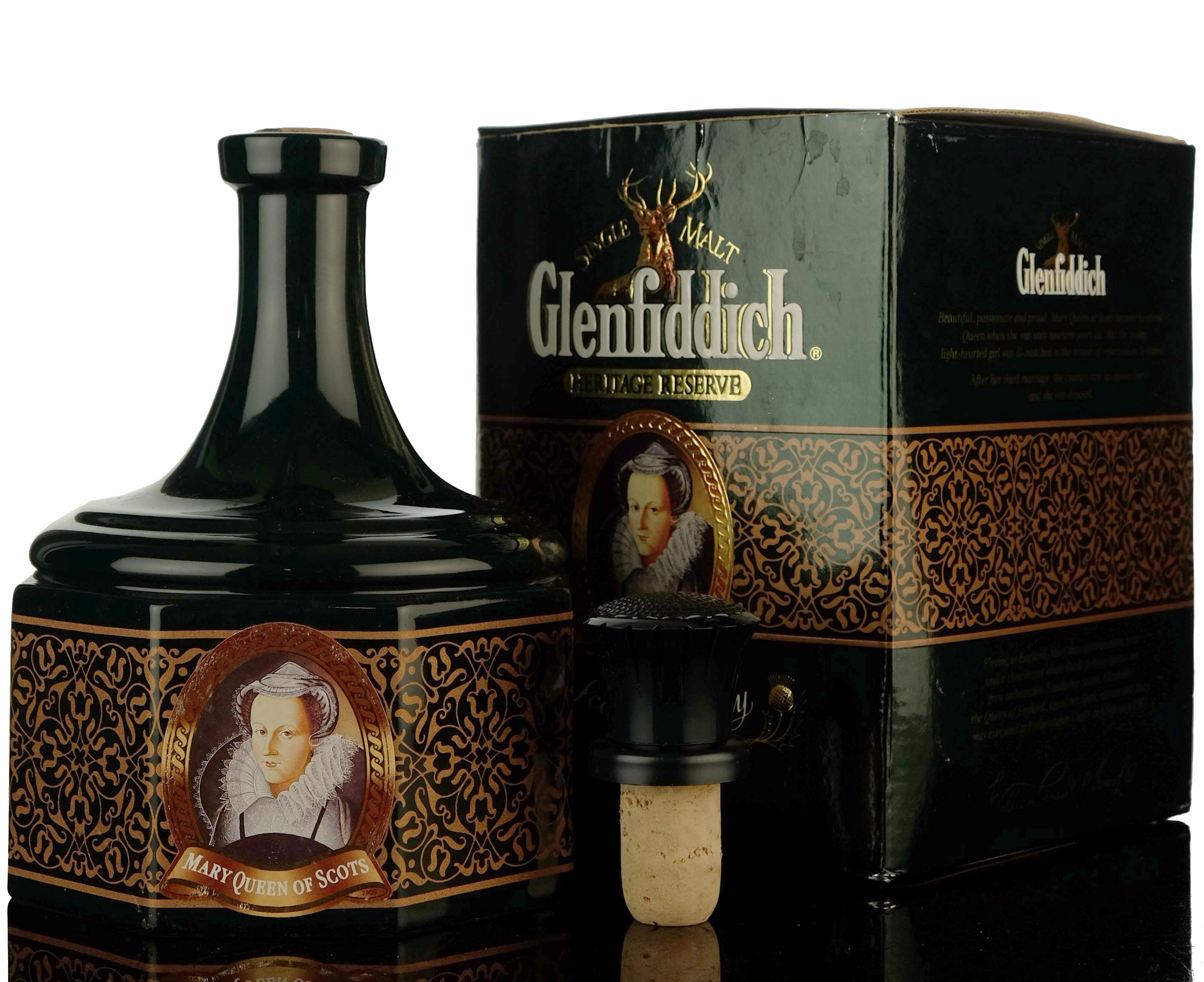 Glenfiddich Heritage Reserve Mary Queen Of Scots Ceramic 1990s