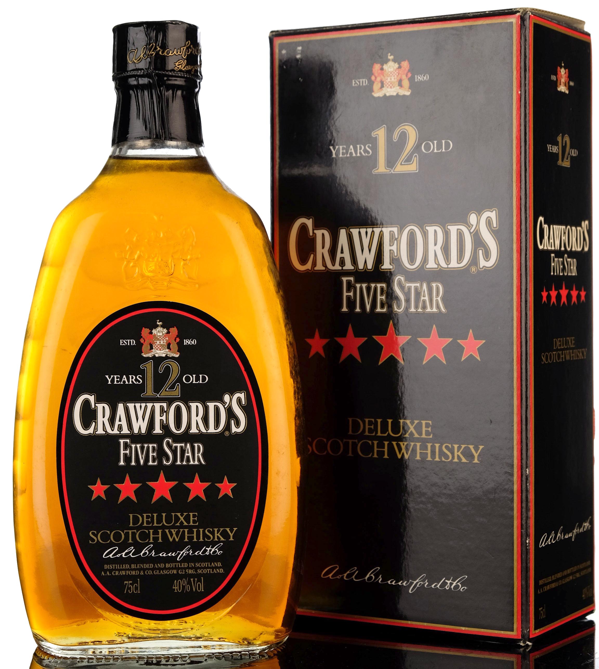 Crawfords 12 Year Old - 5 Star - 1980s