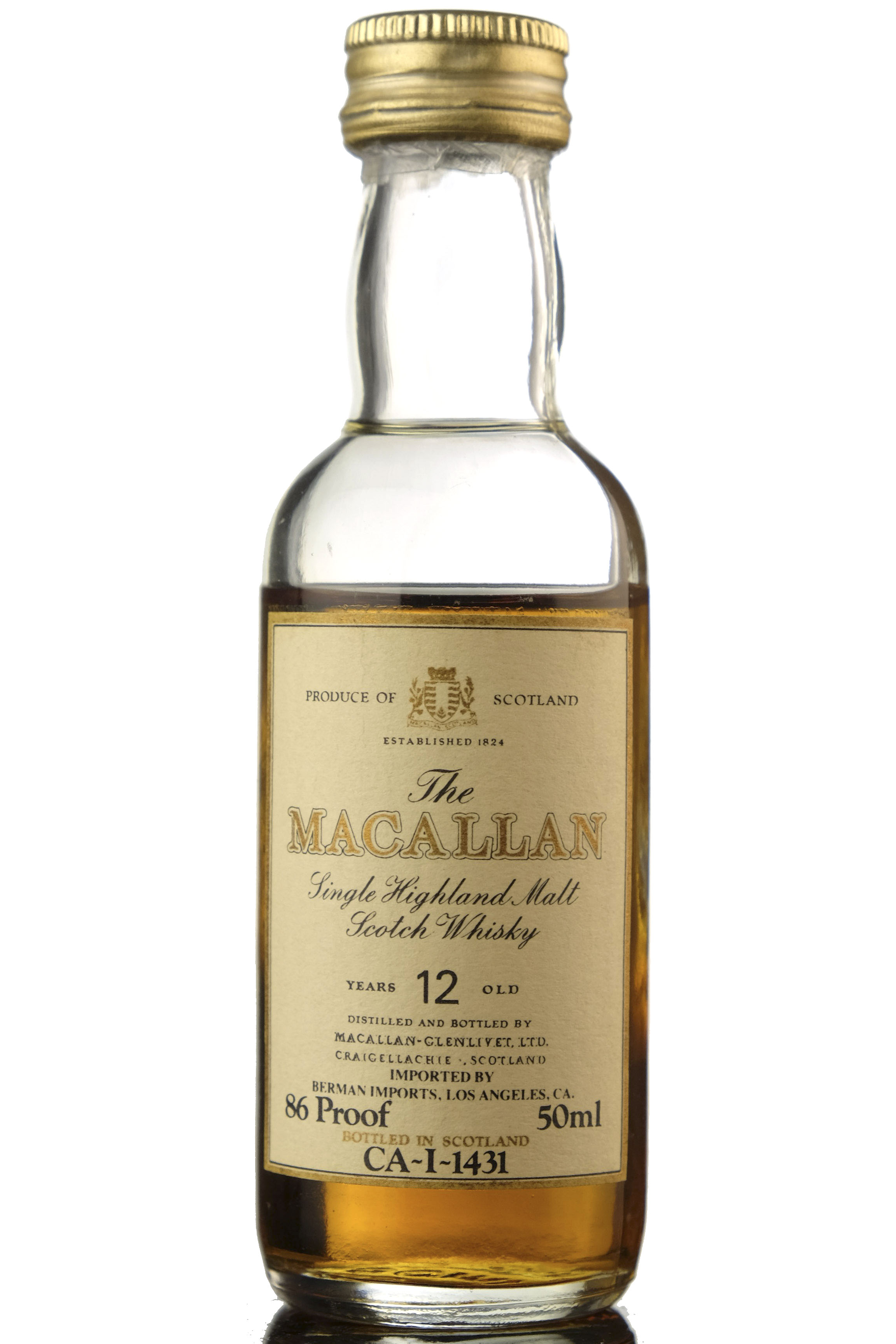 Macallan 12 Year Old Miniature