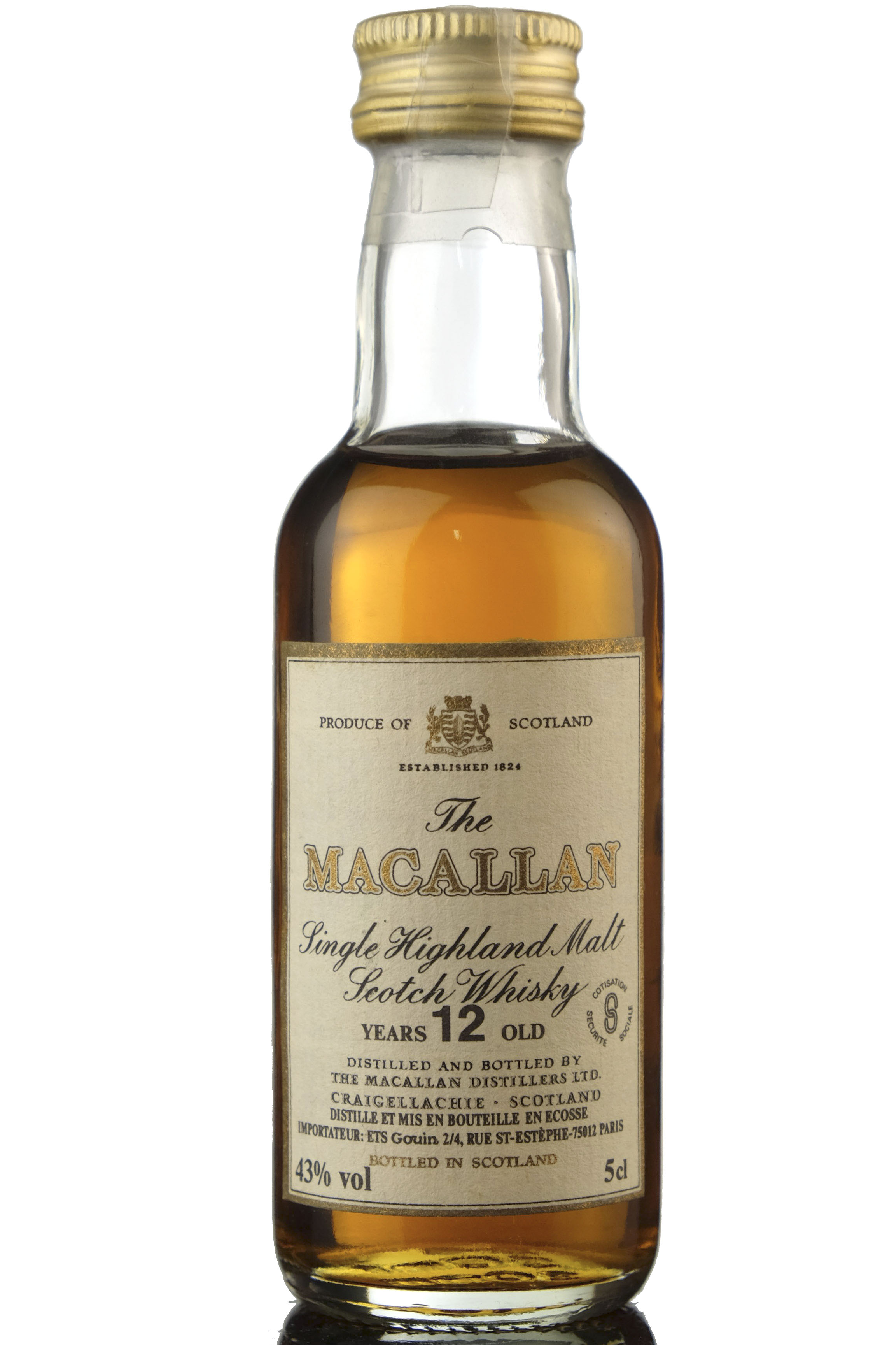 Macallan 12 Year Old Miniature
