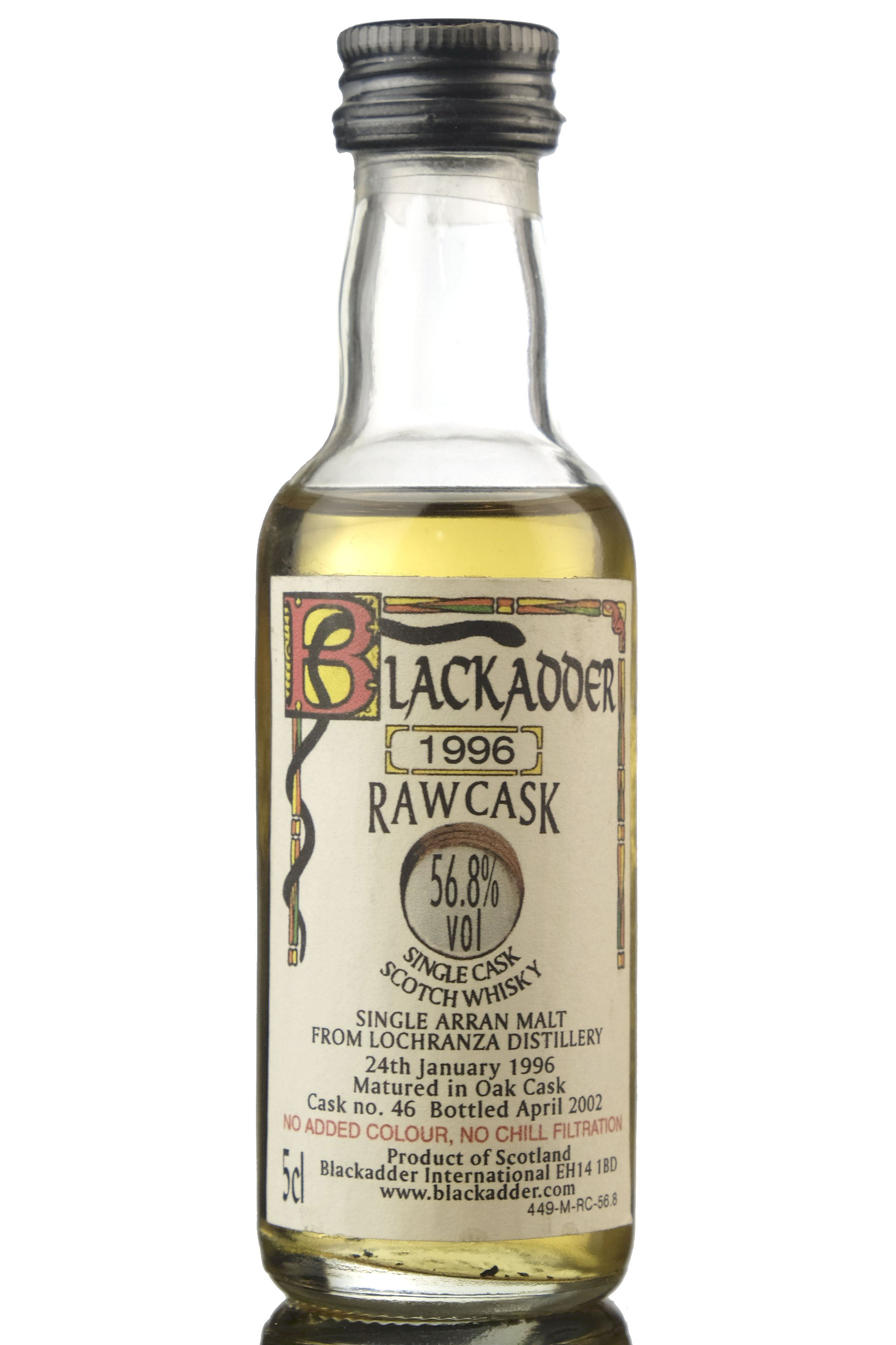 Arran Lochranza 1996-2002 - Blackadder Raw Cask Miniature