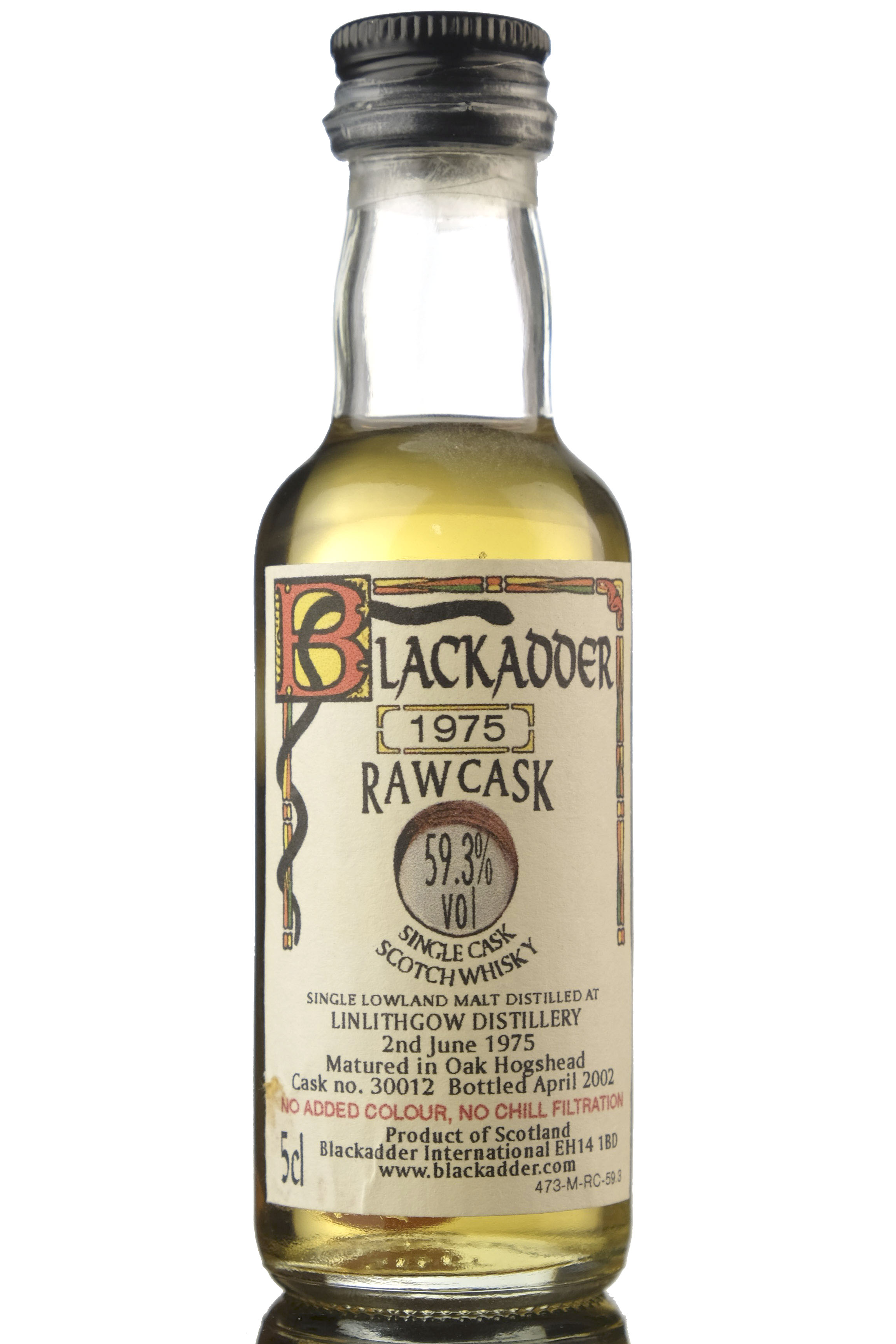 Linlithgow 1975-2002 - Blackadder Raw Cask Miniature