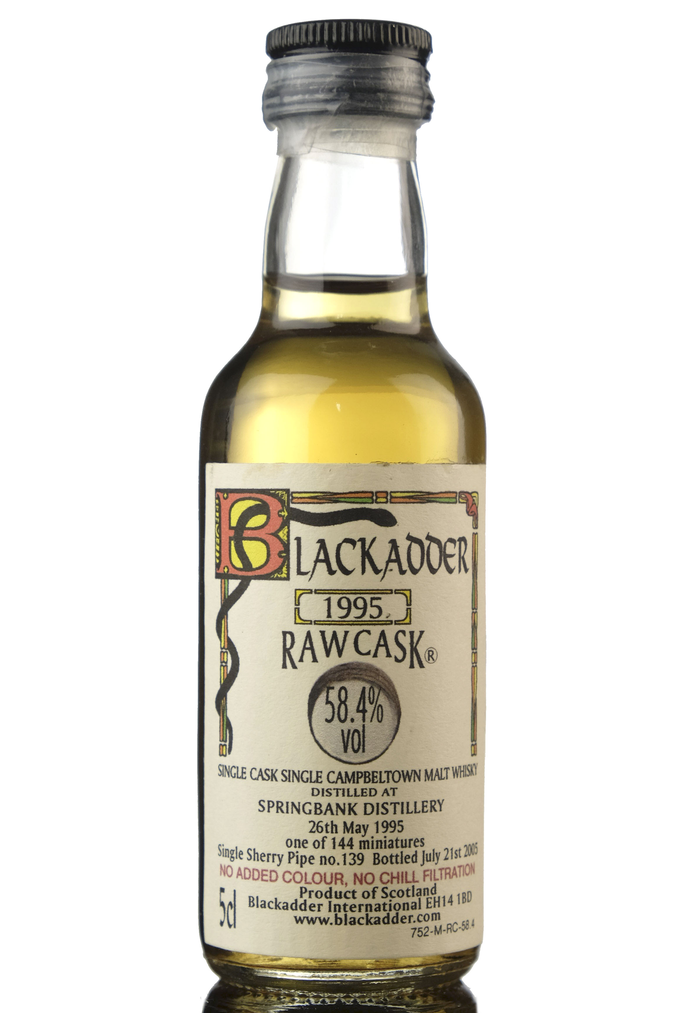 Springbank 1995-2005 - Blackadder Raw Cask Miniature