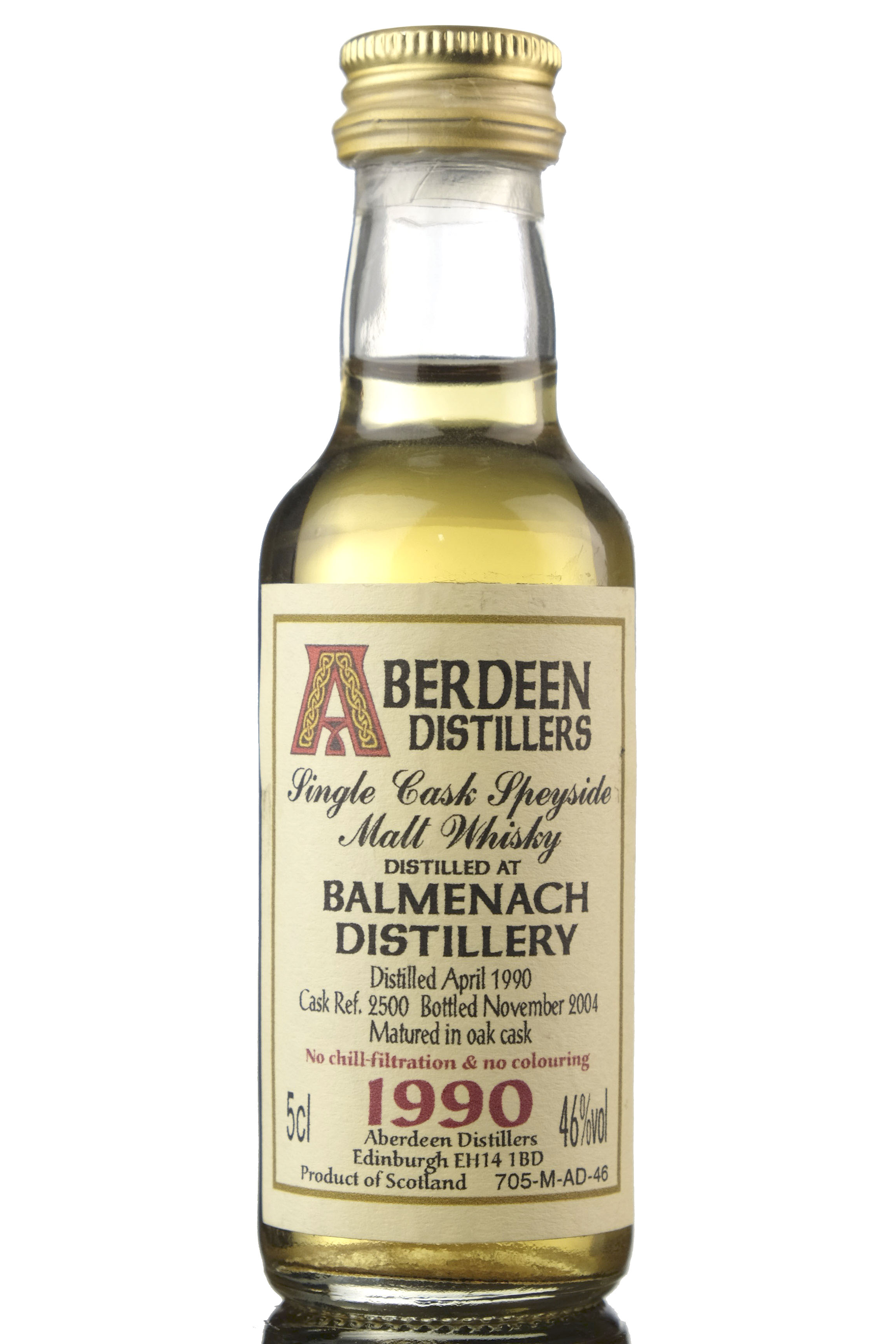 Balmenach 1990-2004 - Aberdeen Distillers - Blackadder Miniature
