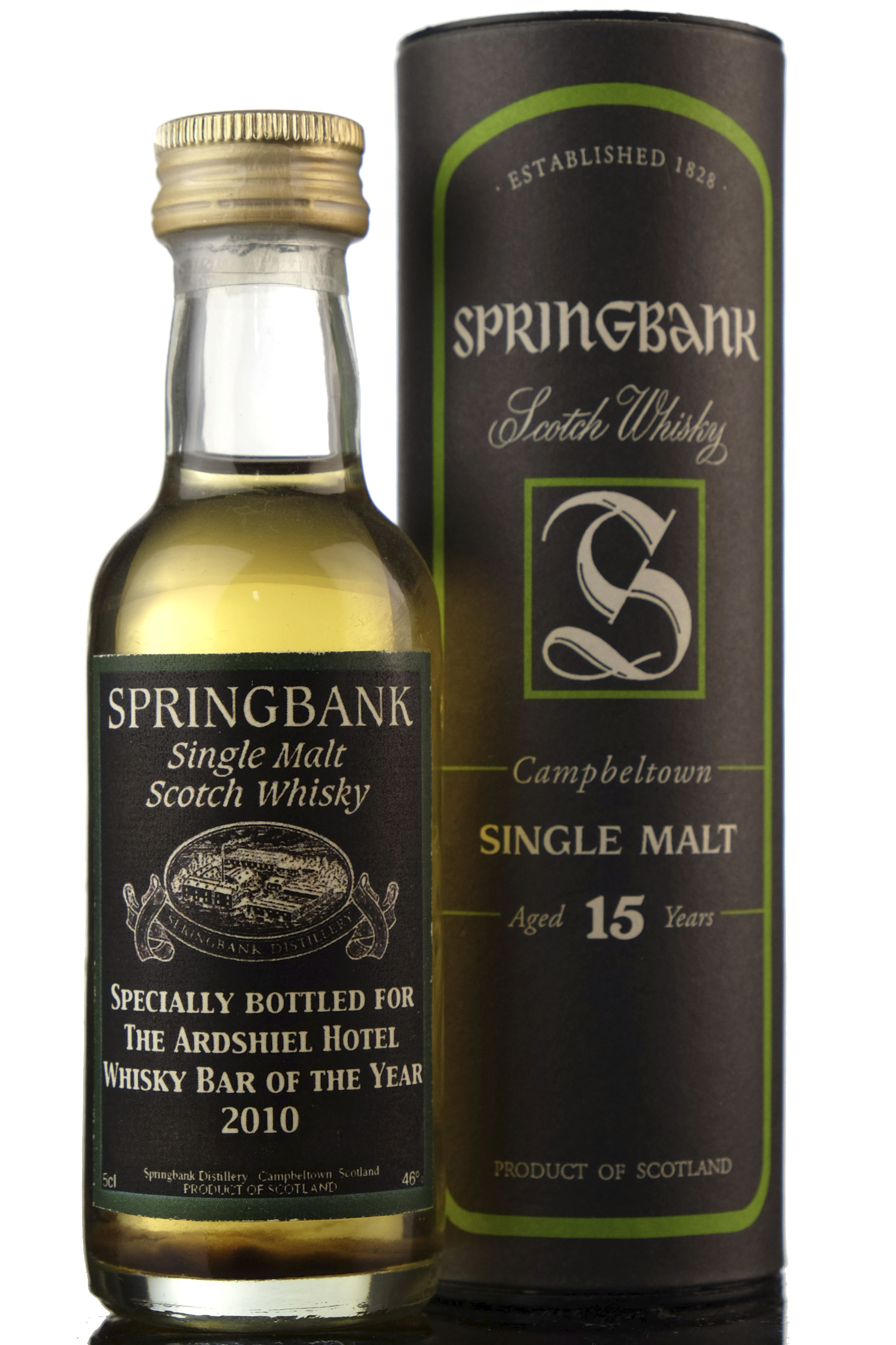 Springbank Ardshiel Hotel Whisky Bar Of The Year 2010 Miniature