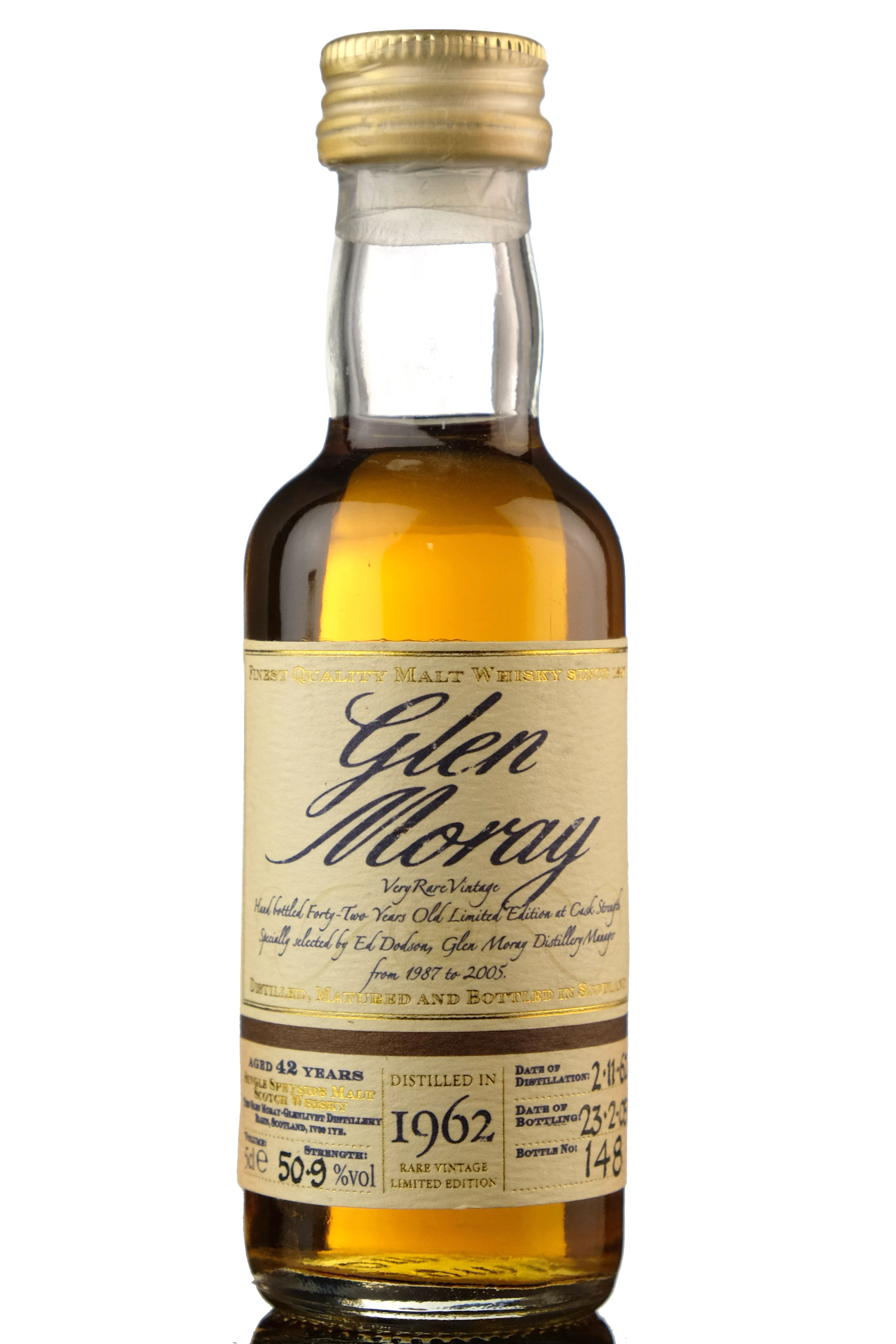 Glen Moray 1962-2005 - 42 Year Old- Cask Strength Miniature