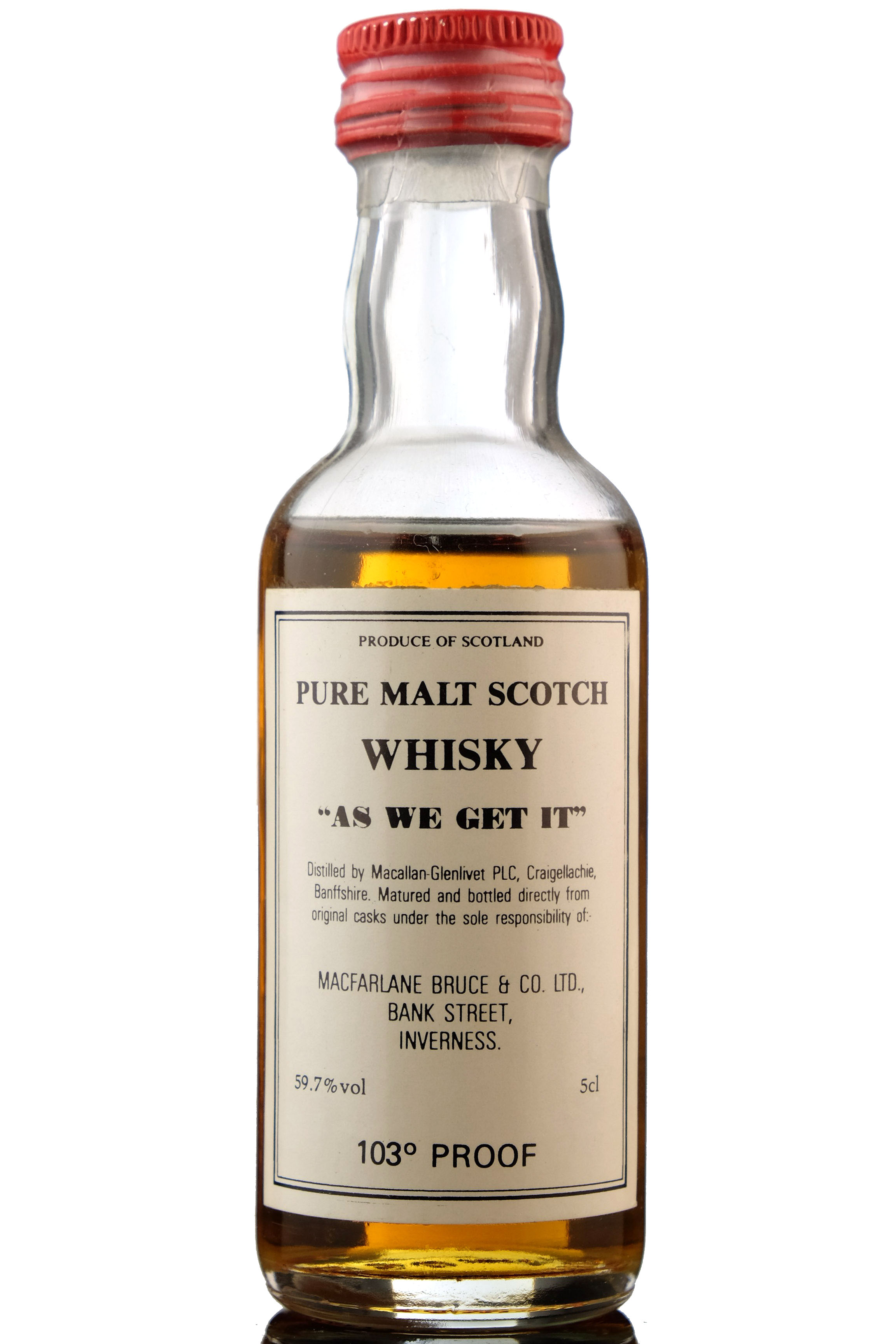 Macallan-Glenlivet As We Get It Miniature