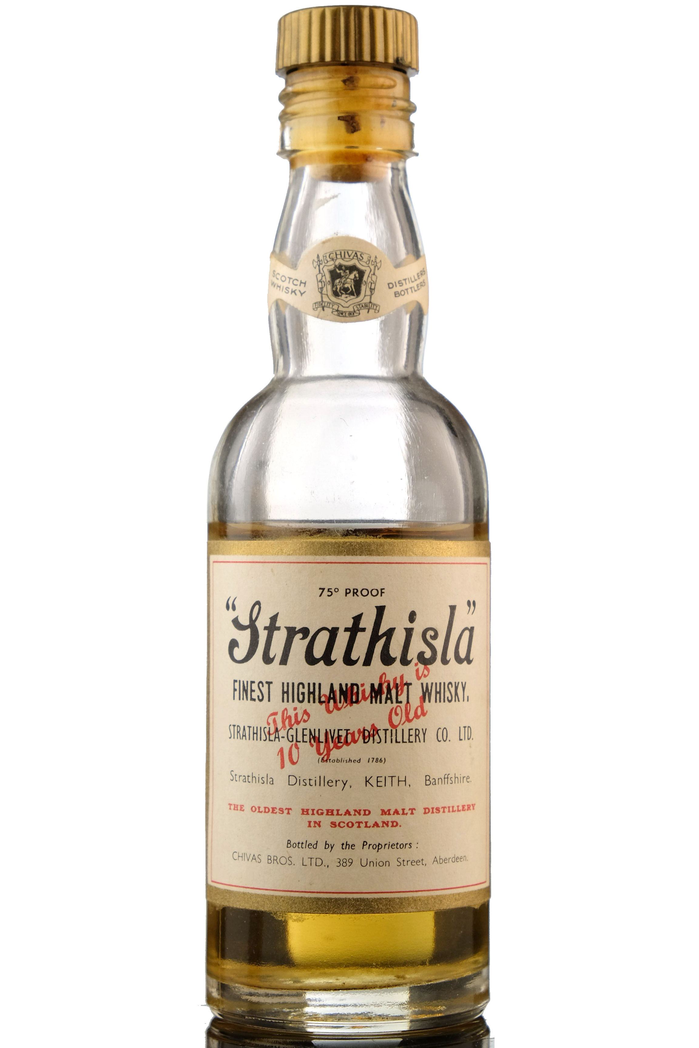 Strathisla 10 Year Old - 75 Proof Miniature